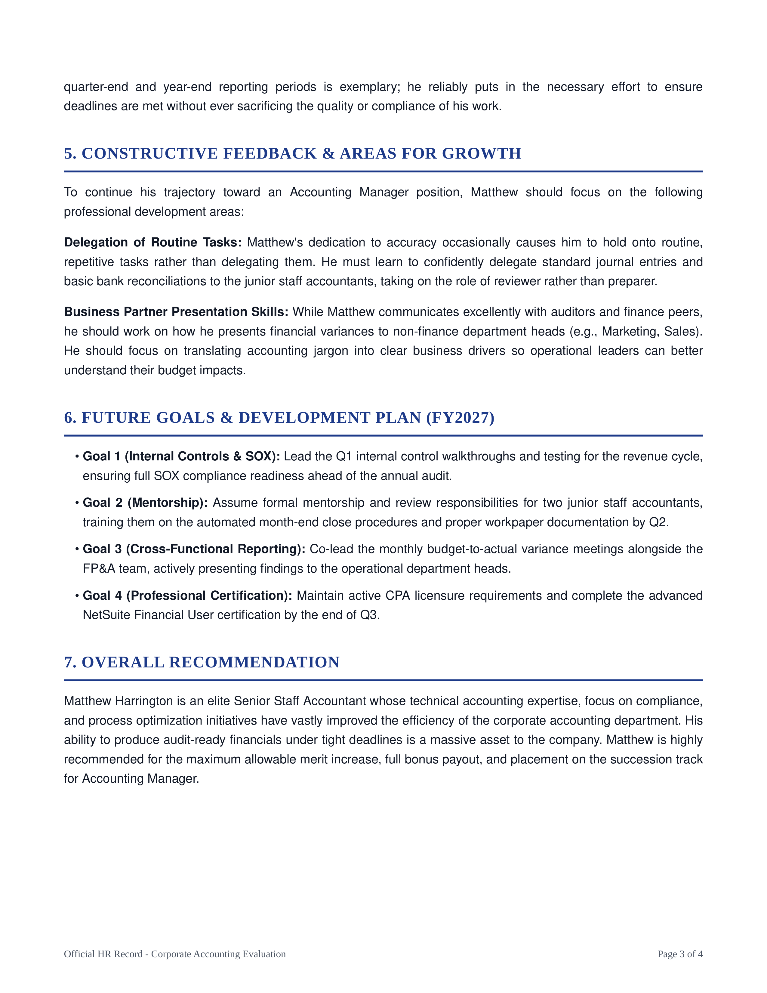 Accountant Performance Review — page 3