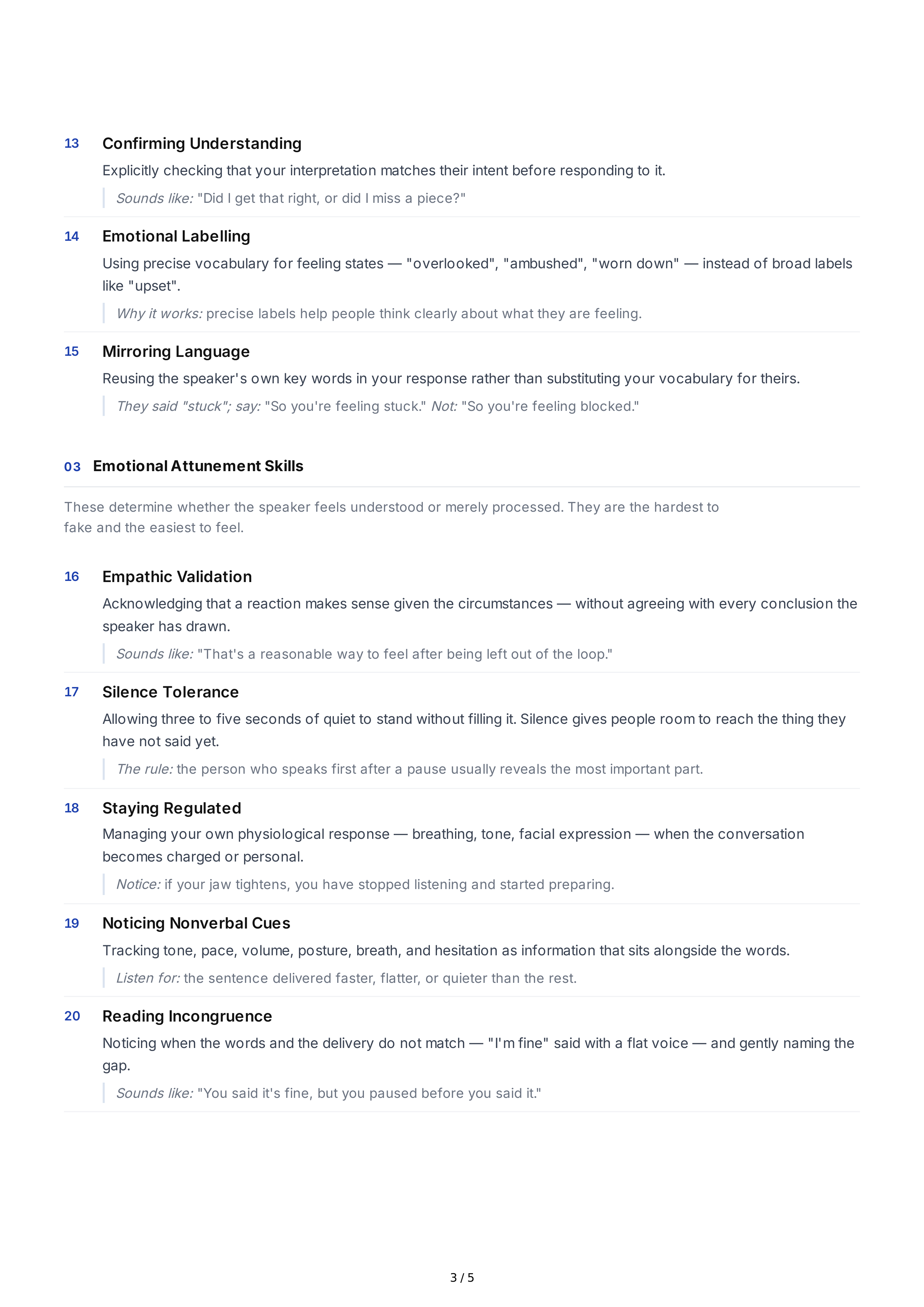 Active Listening Interpersonal Skills — page 3