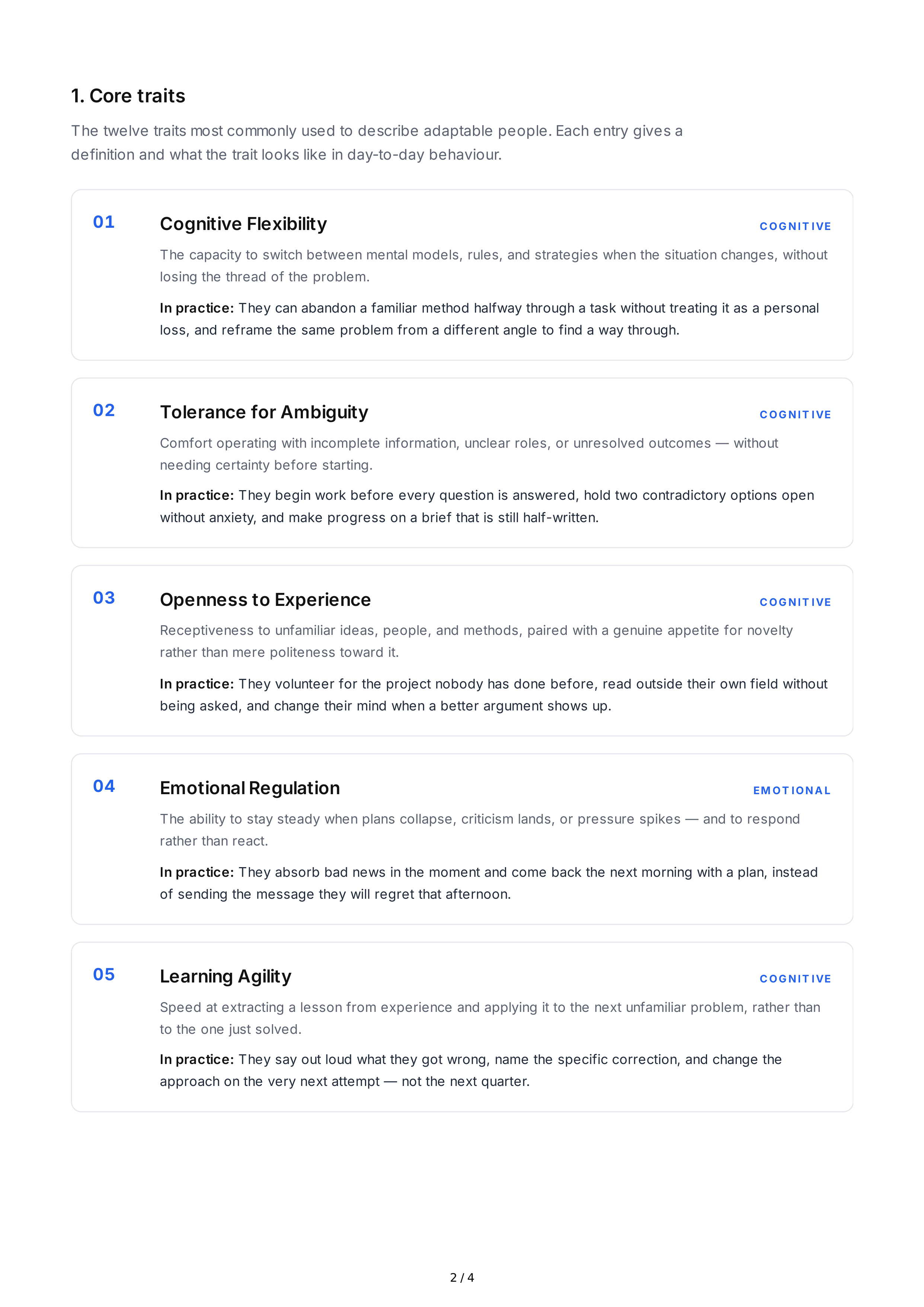 Adaptability Personality Traits — page 2