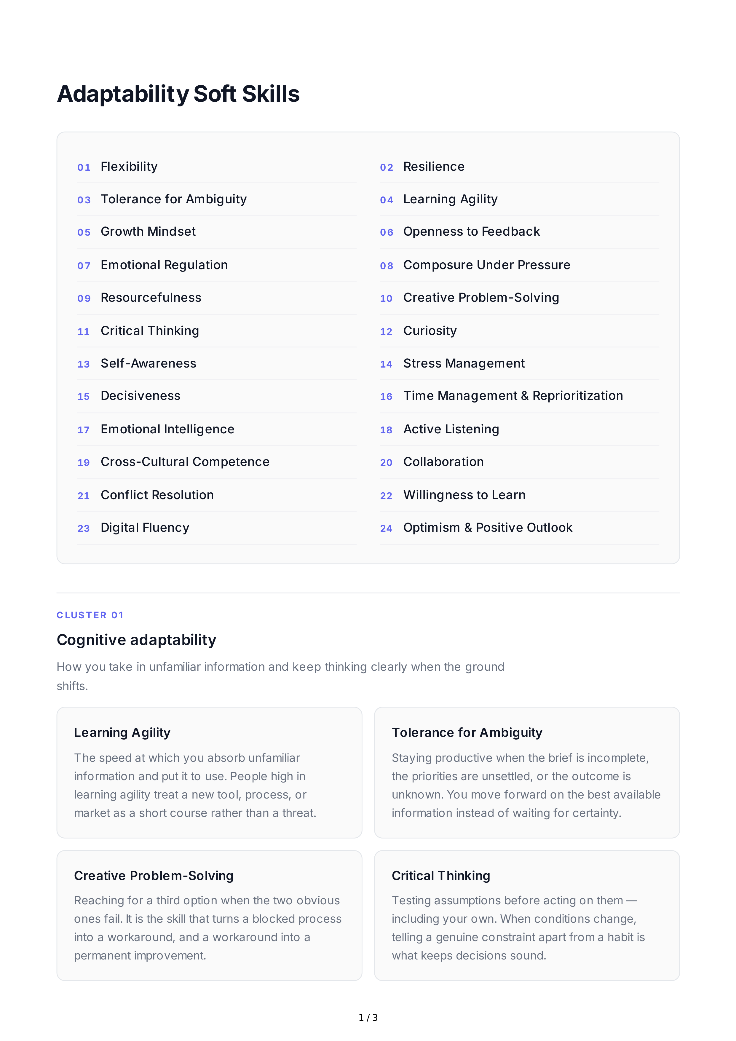 Adaptability Soft Skills — page 1