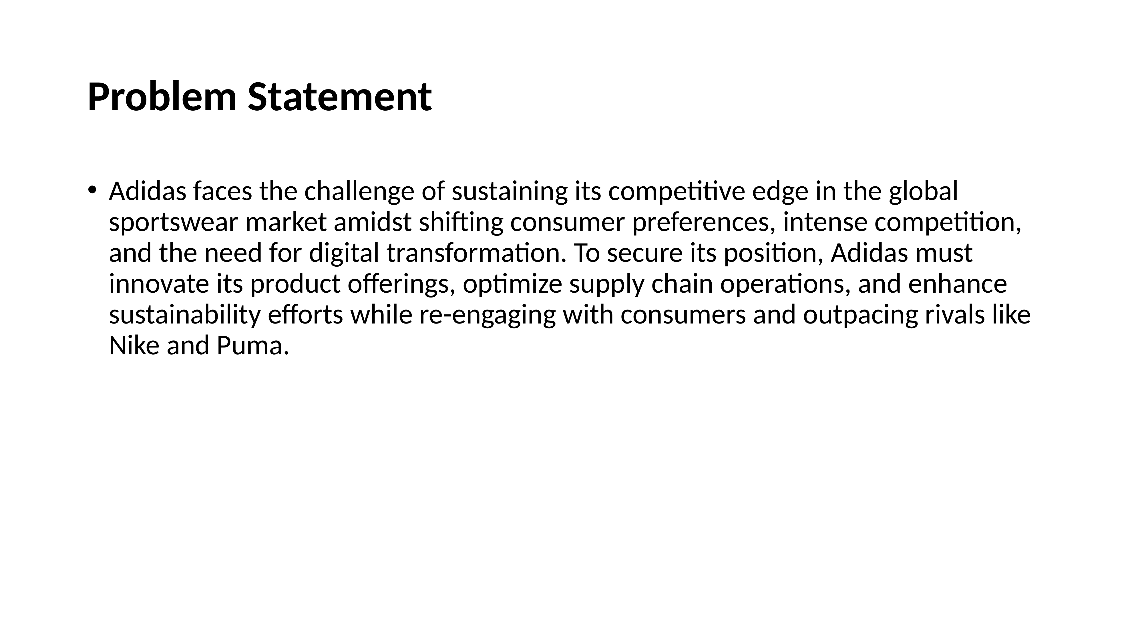 Adidas Business Problem Statement — page 1