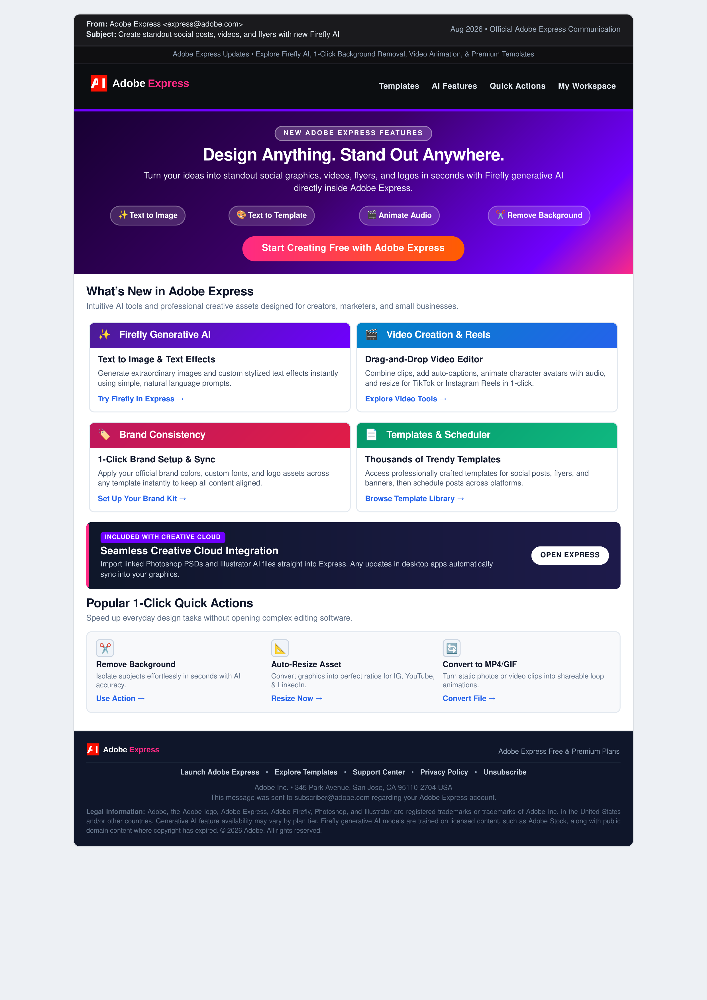 Adobe Express Email Newsletter — page 1