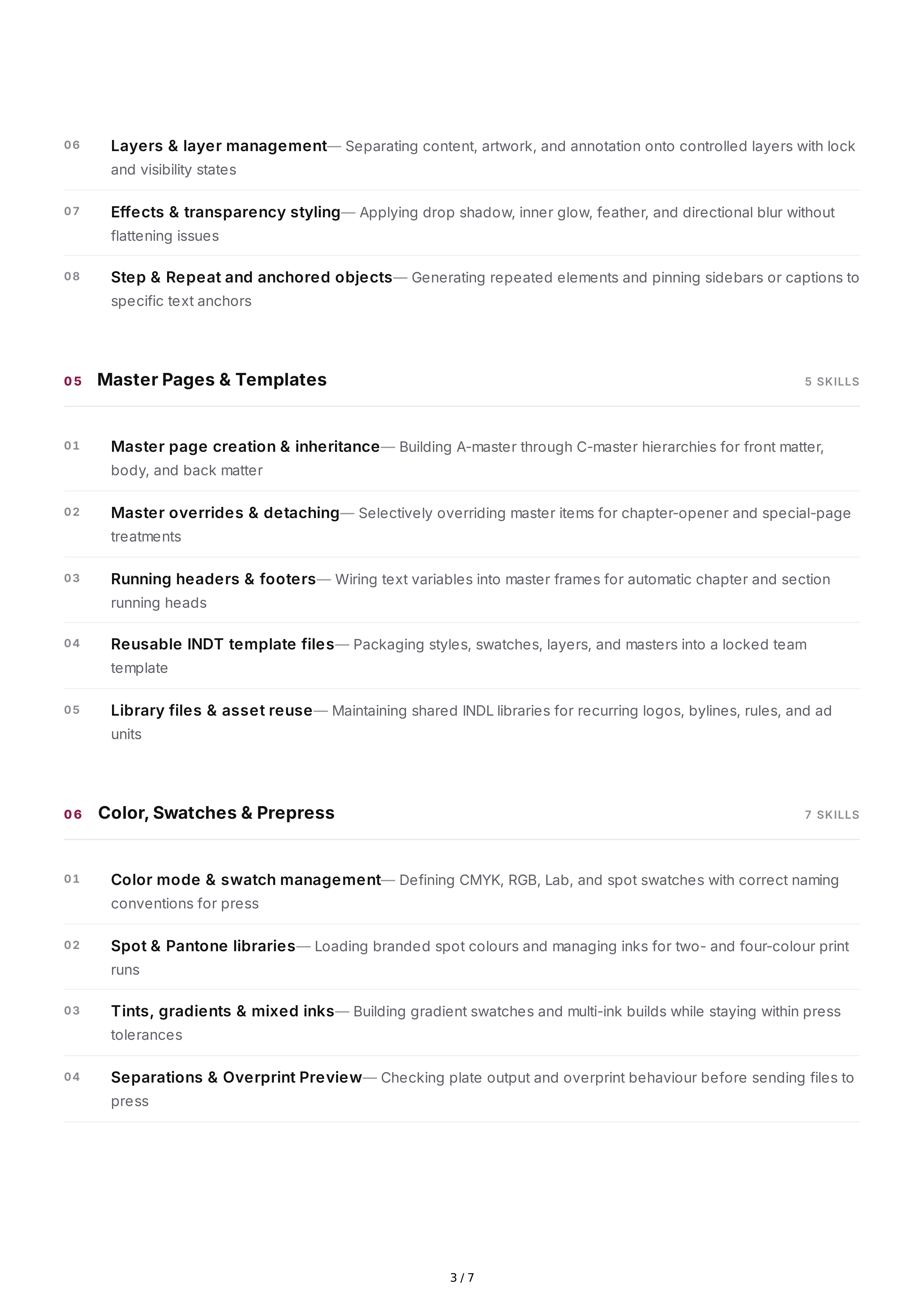 Adobe InDesign Hard Skills — page 3