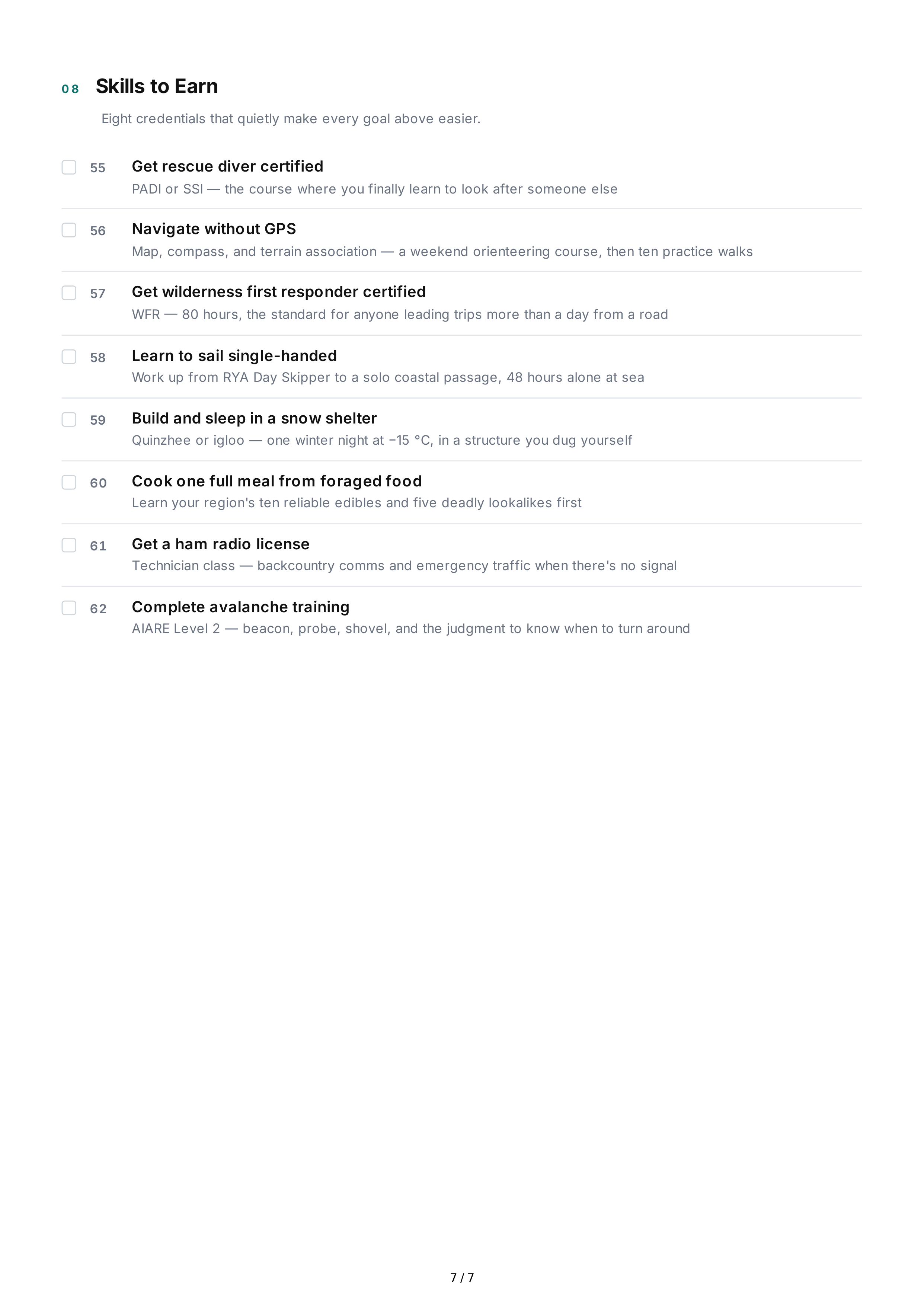 Adventure Life Goals — page 7