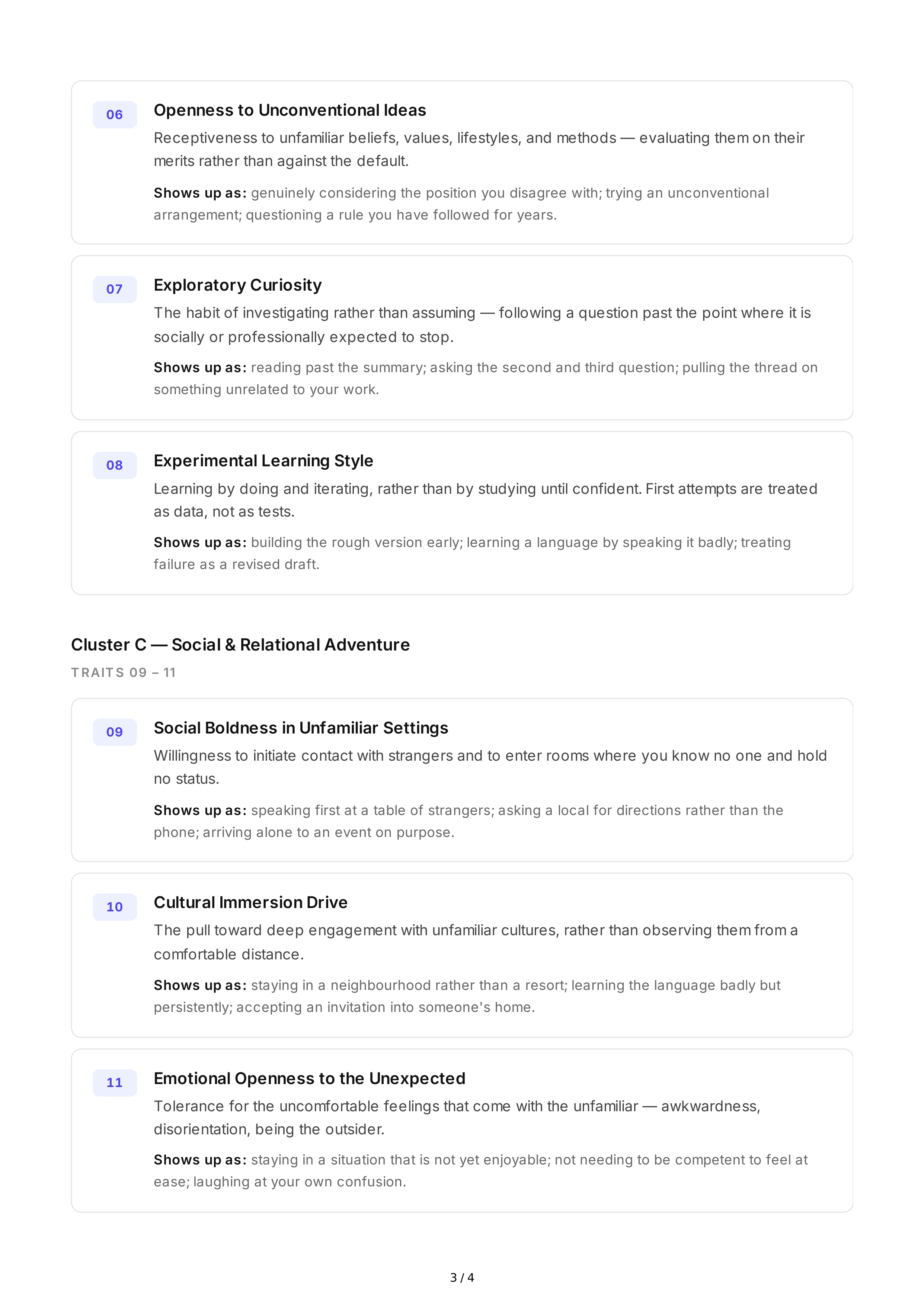 Adventurousness Personality Traits — page 3