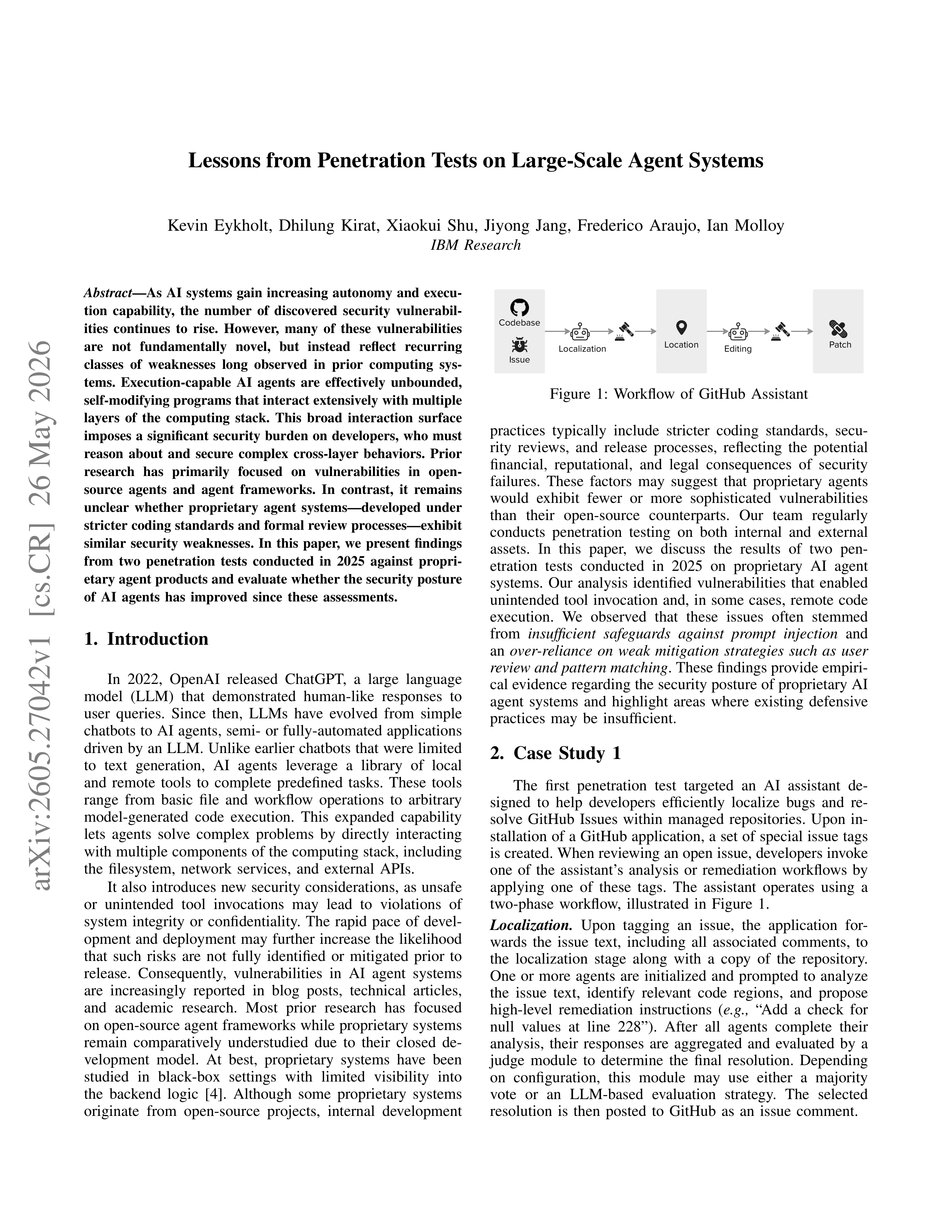 Agent Security Research Paper by IBM — page 1