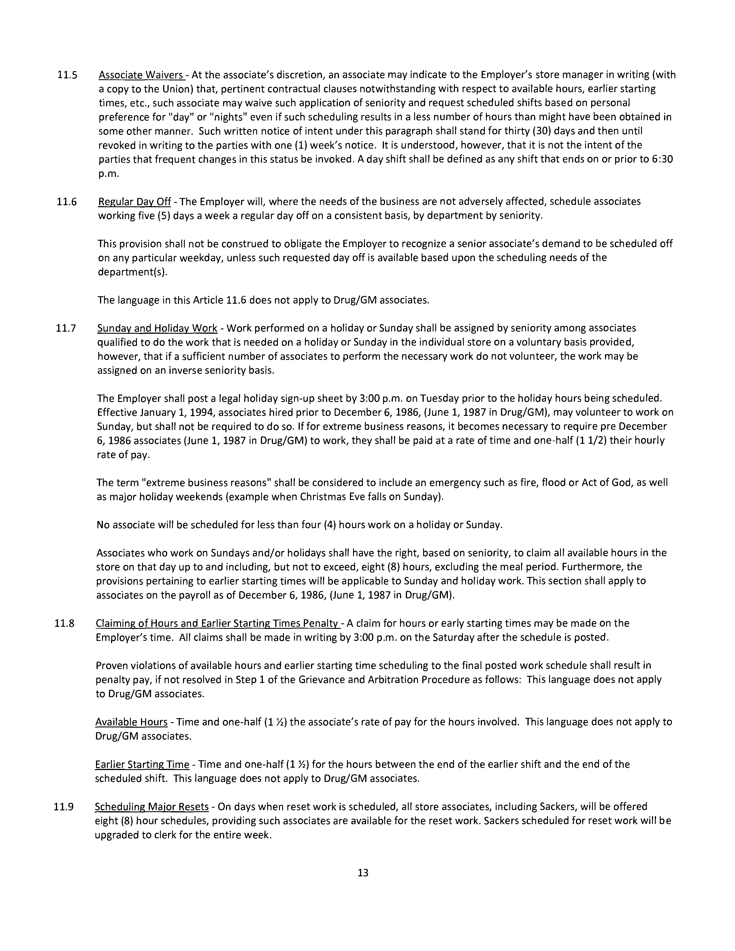 Agreement Between THE KROGER and DAYTON STORES — page 14