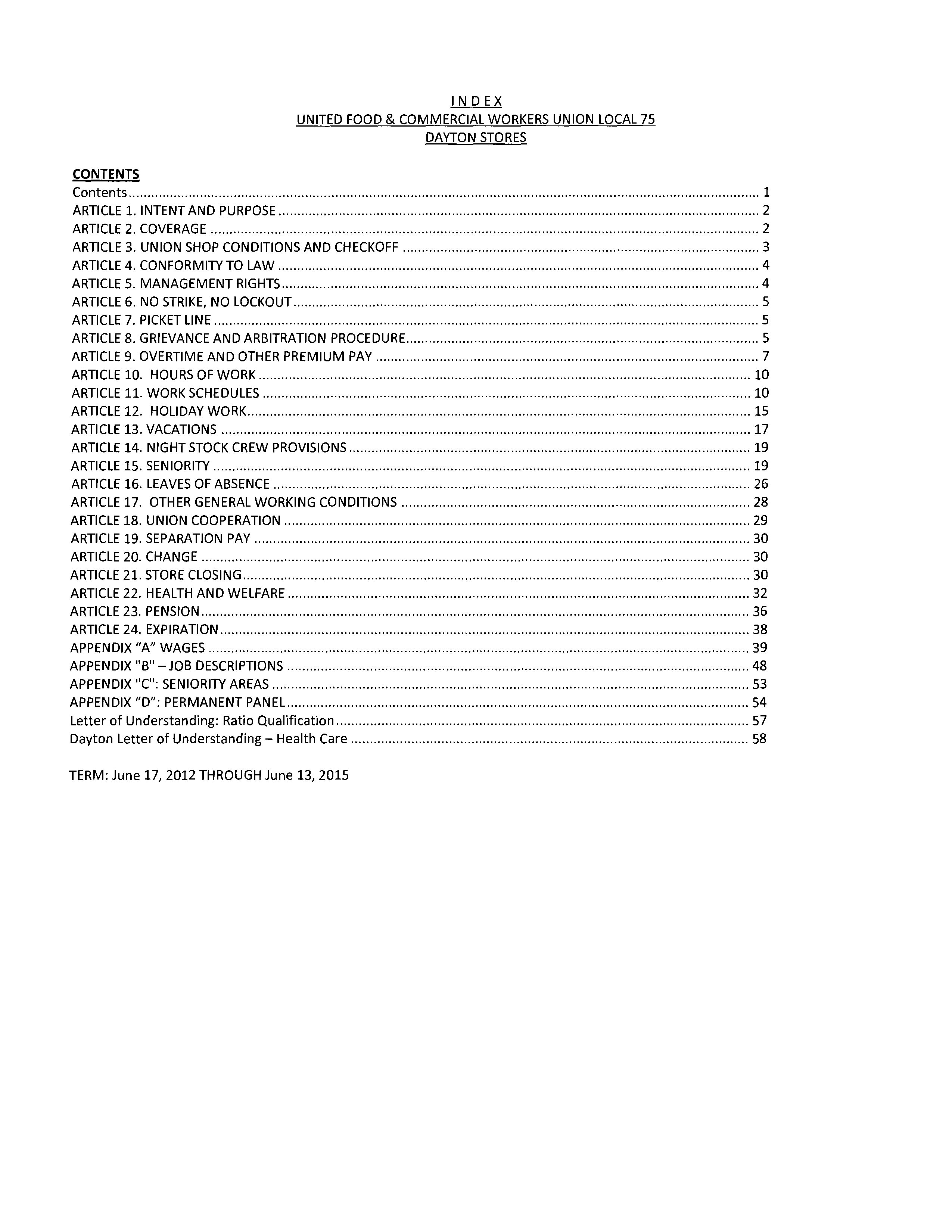 Agreement Between THE KROGER and DAYTON STORES — page 2