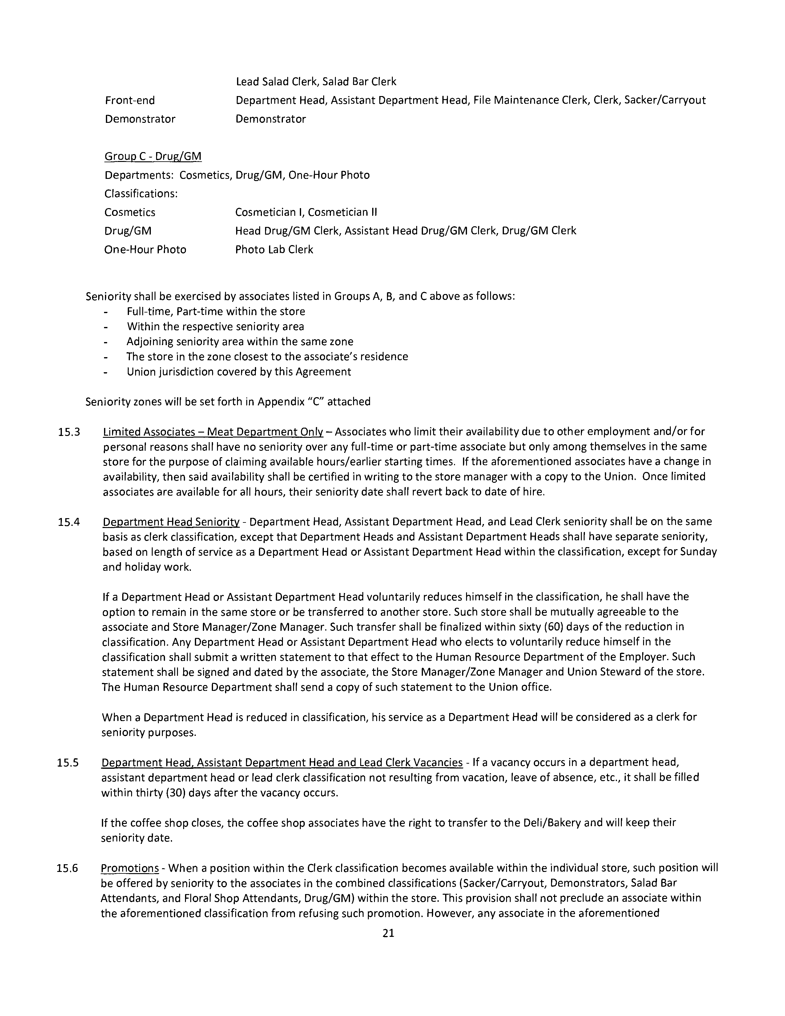 Agreement Between THE KROGER and DAYTON STORES — page 22