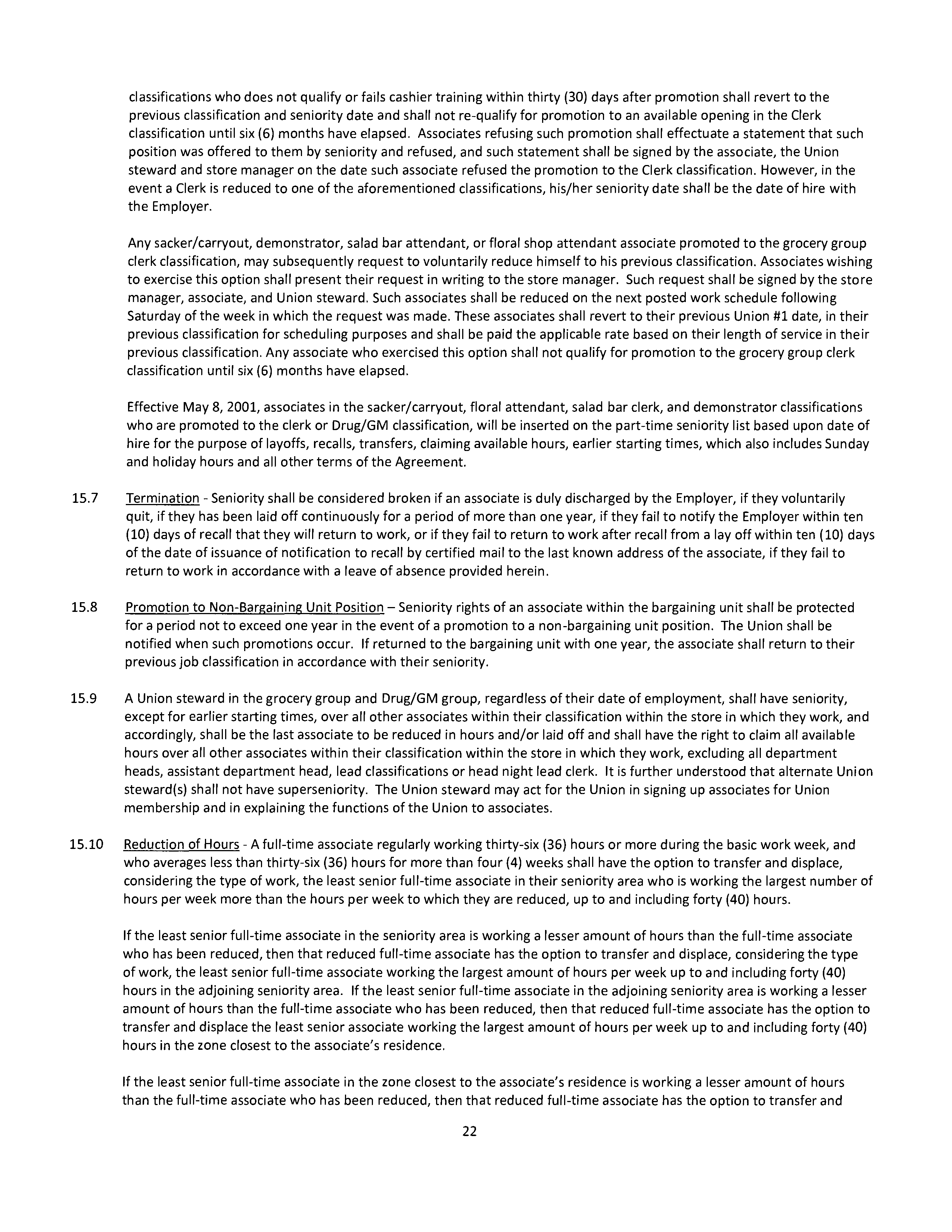 Agreement Between THE KROGER and DAYTON STORES — page 23