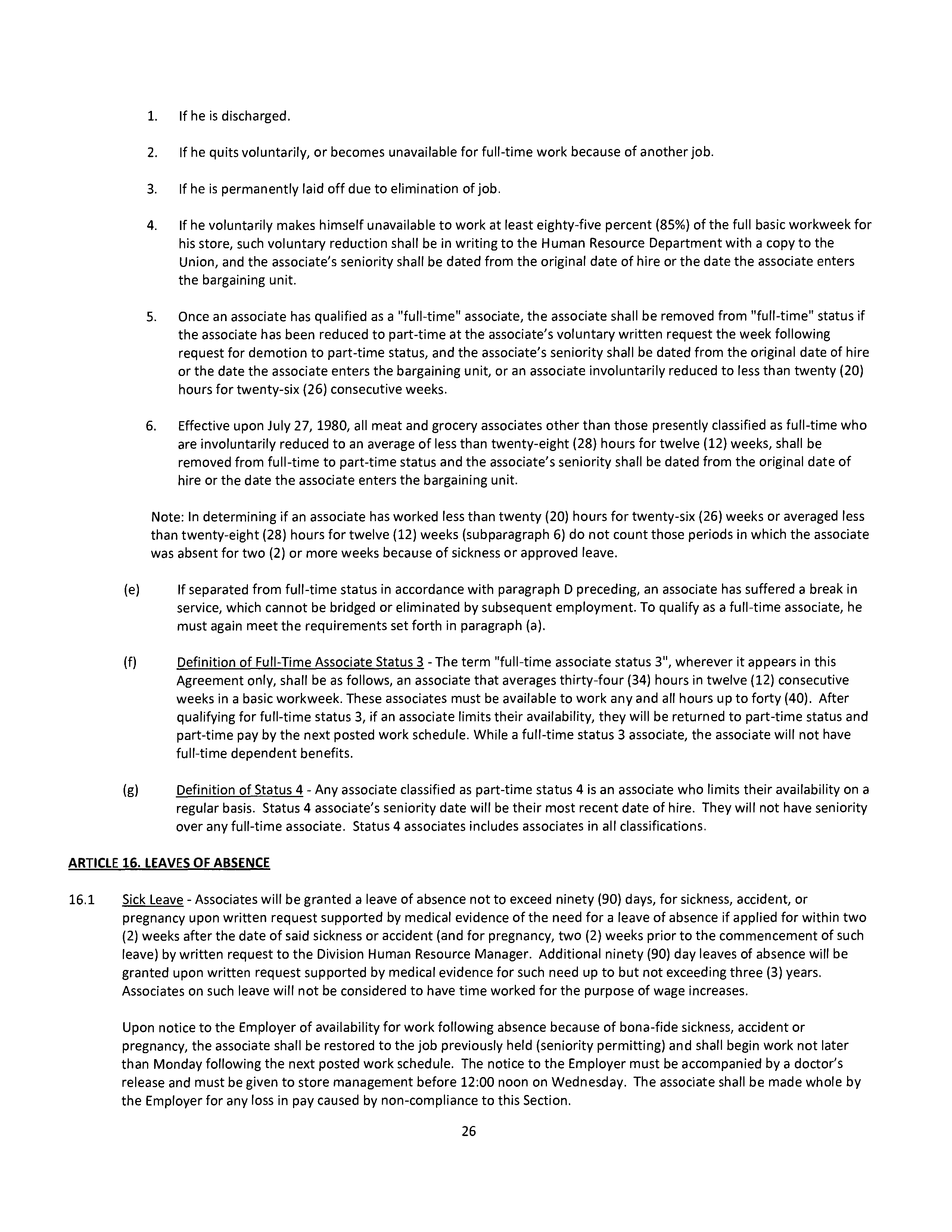 Agreement Between THE KROGER and DAYTON STORES — page 27
