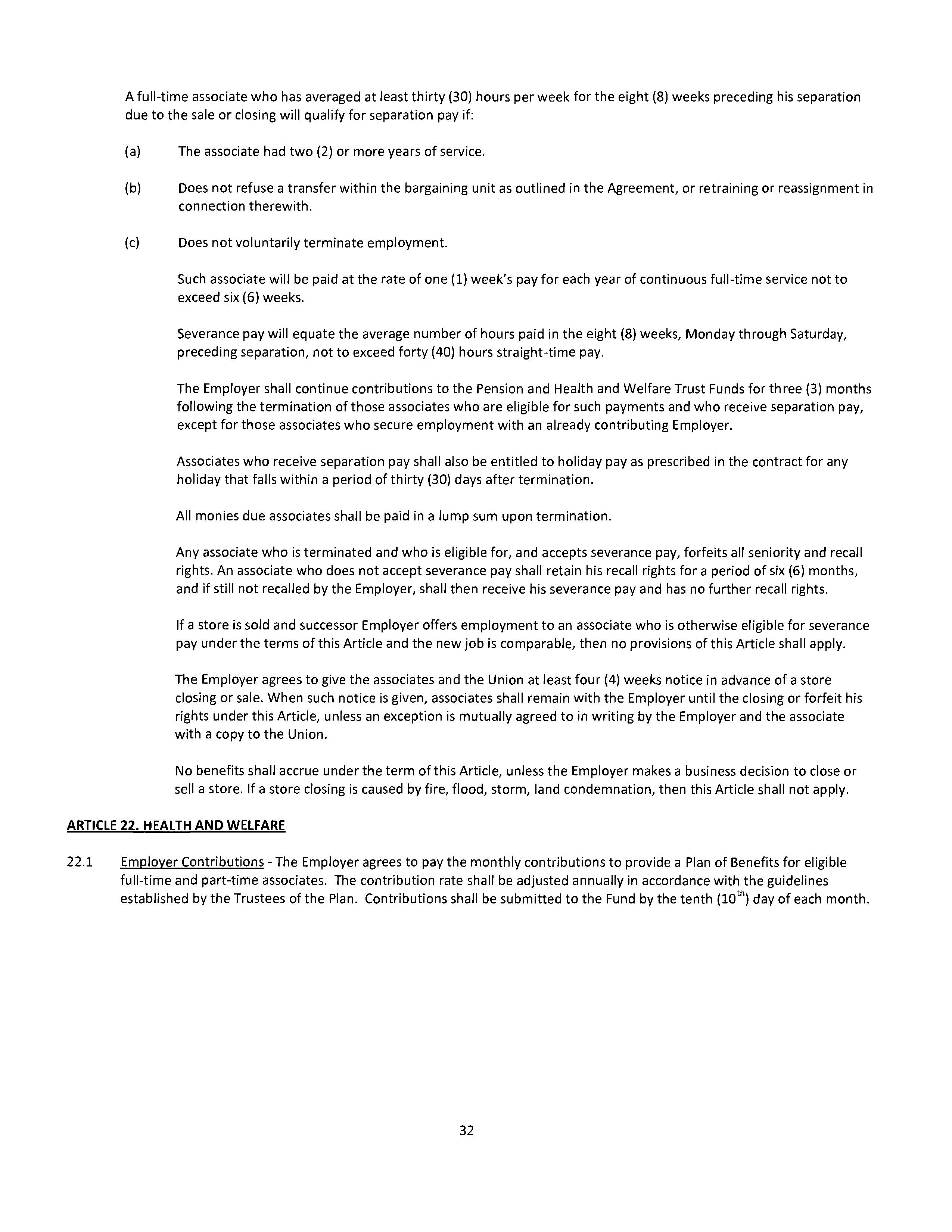 Agreement Between THE KROGER and DAYTON STORES — page 33