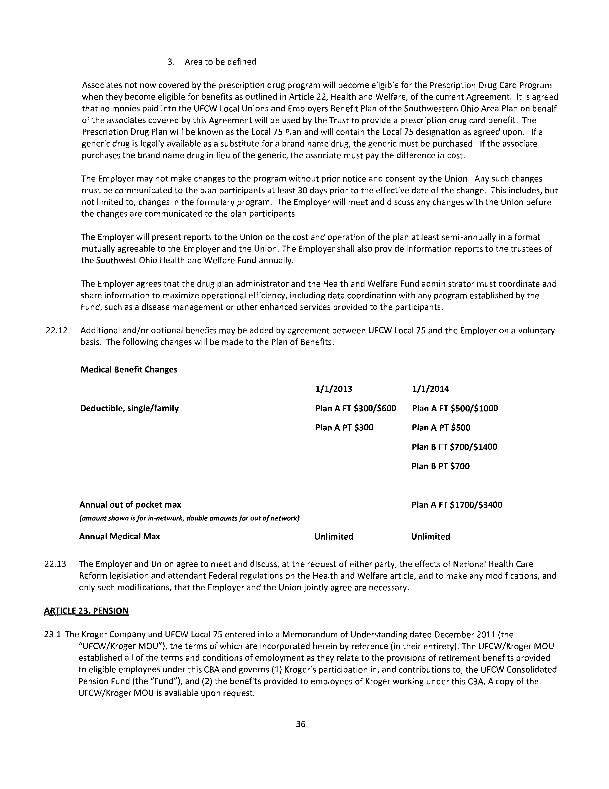 Agreement Between THE KROGER and DAYTON STORES — page 37