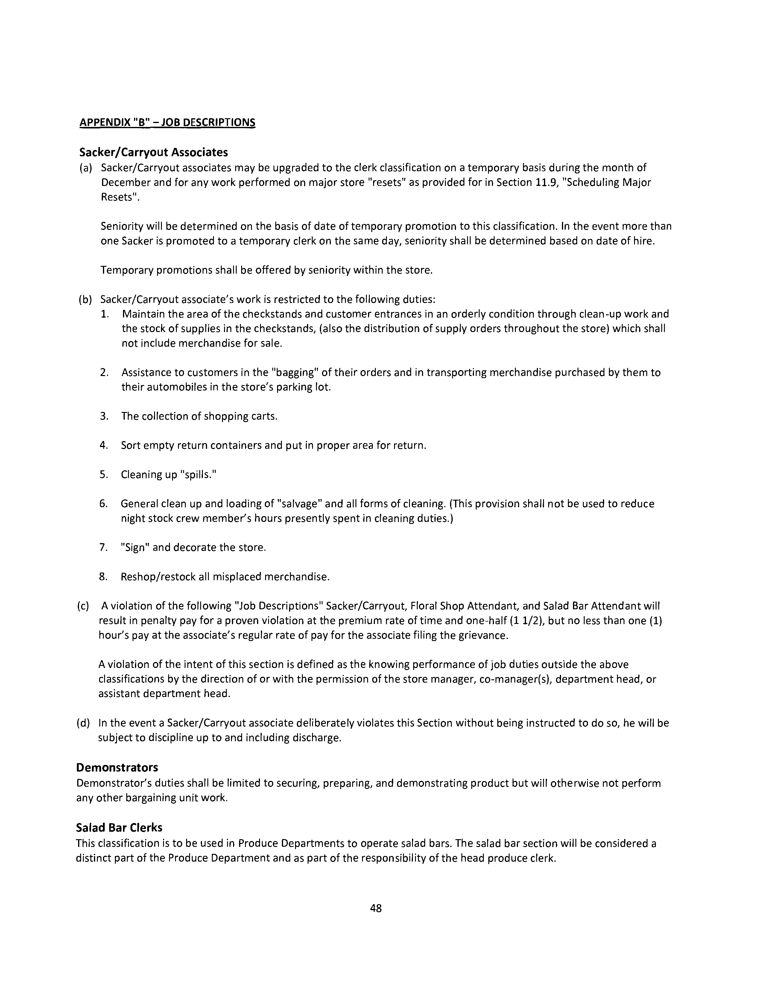 Agreement Between THE KROGER and DAYTON STORES — page 49