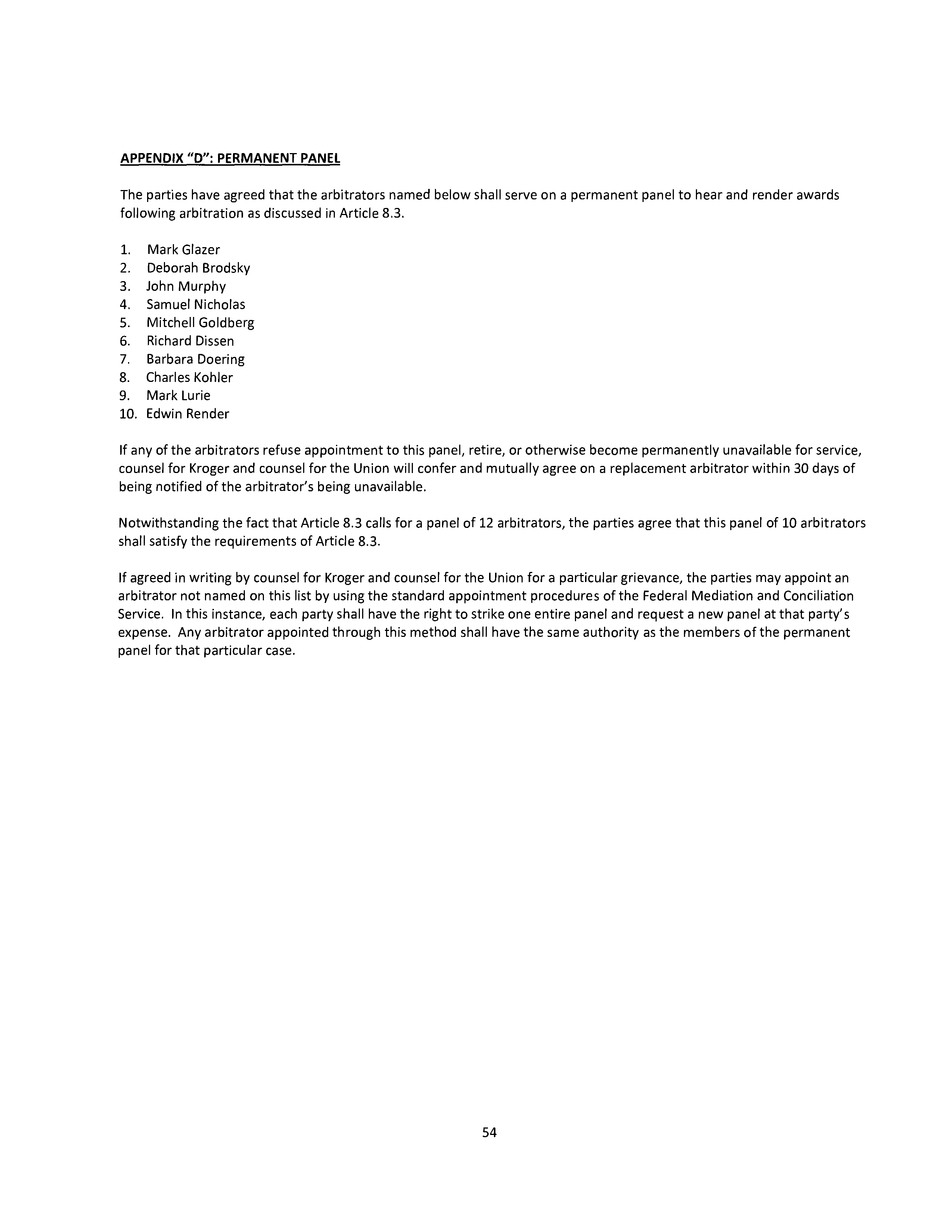 Agreement Between THE KROGER and DAYTON STORES — page 55