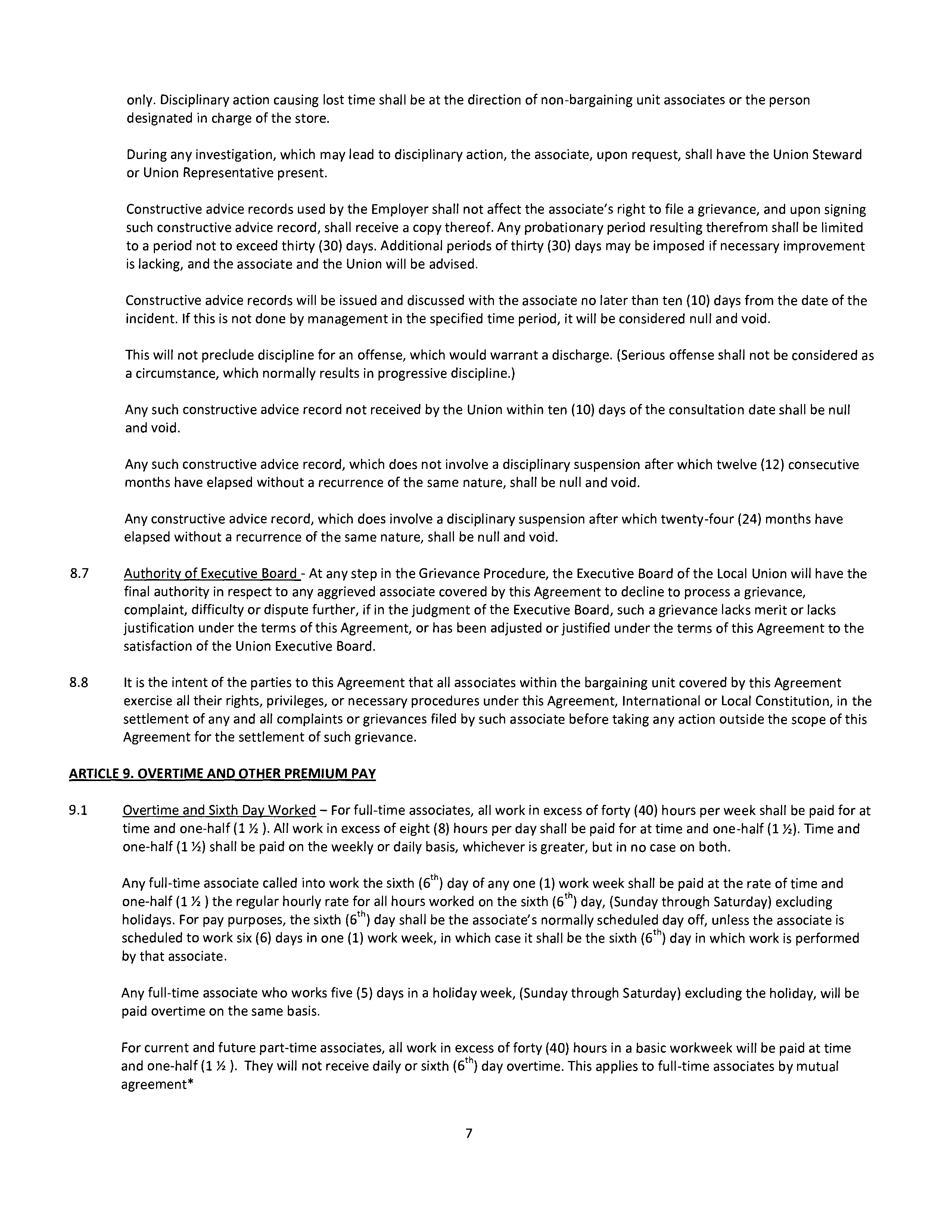 Agreement Between THE KROGER and DAYTON STORES — page 8