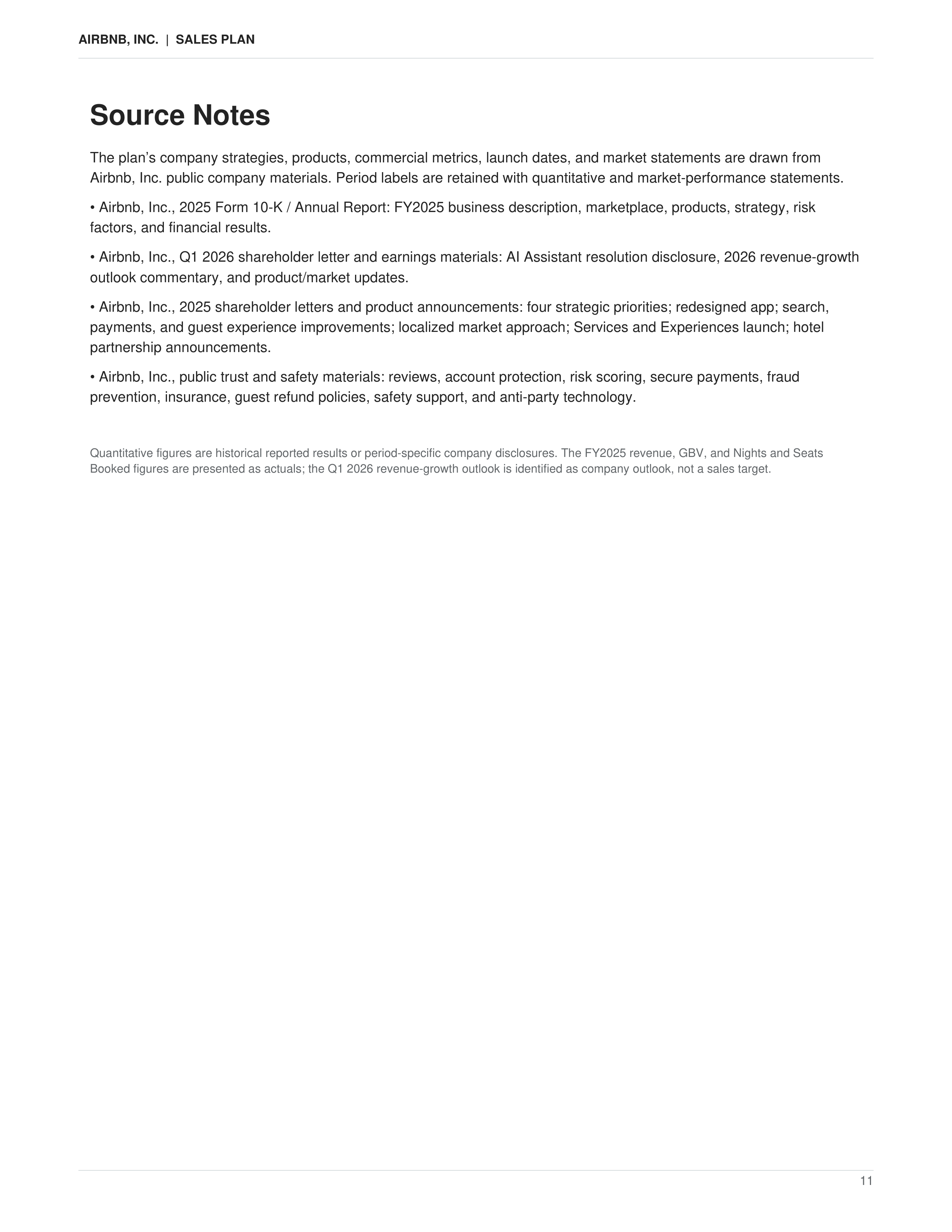 Airbnb AI-Powered Global Marketplace & Customer Growth Sales Plan — page 11