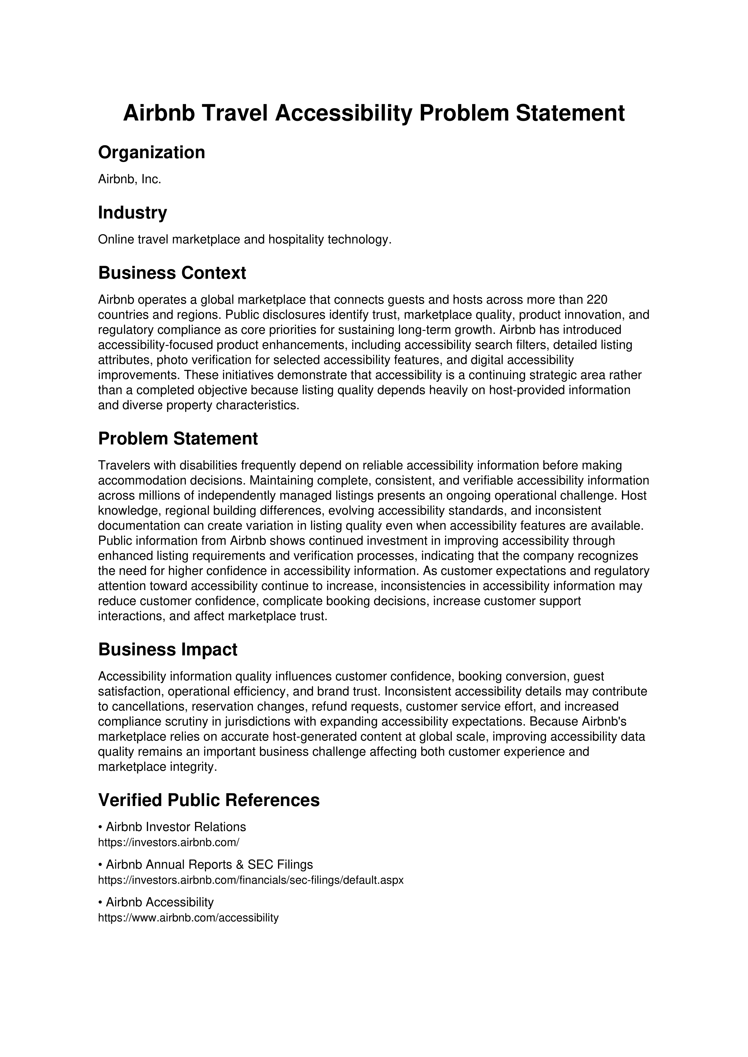Airbnb Travel Accessibility Problem Statement — page 1