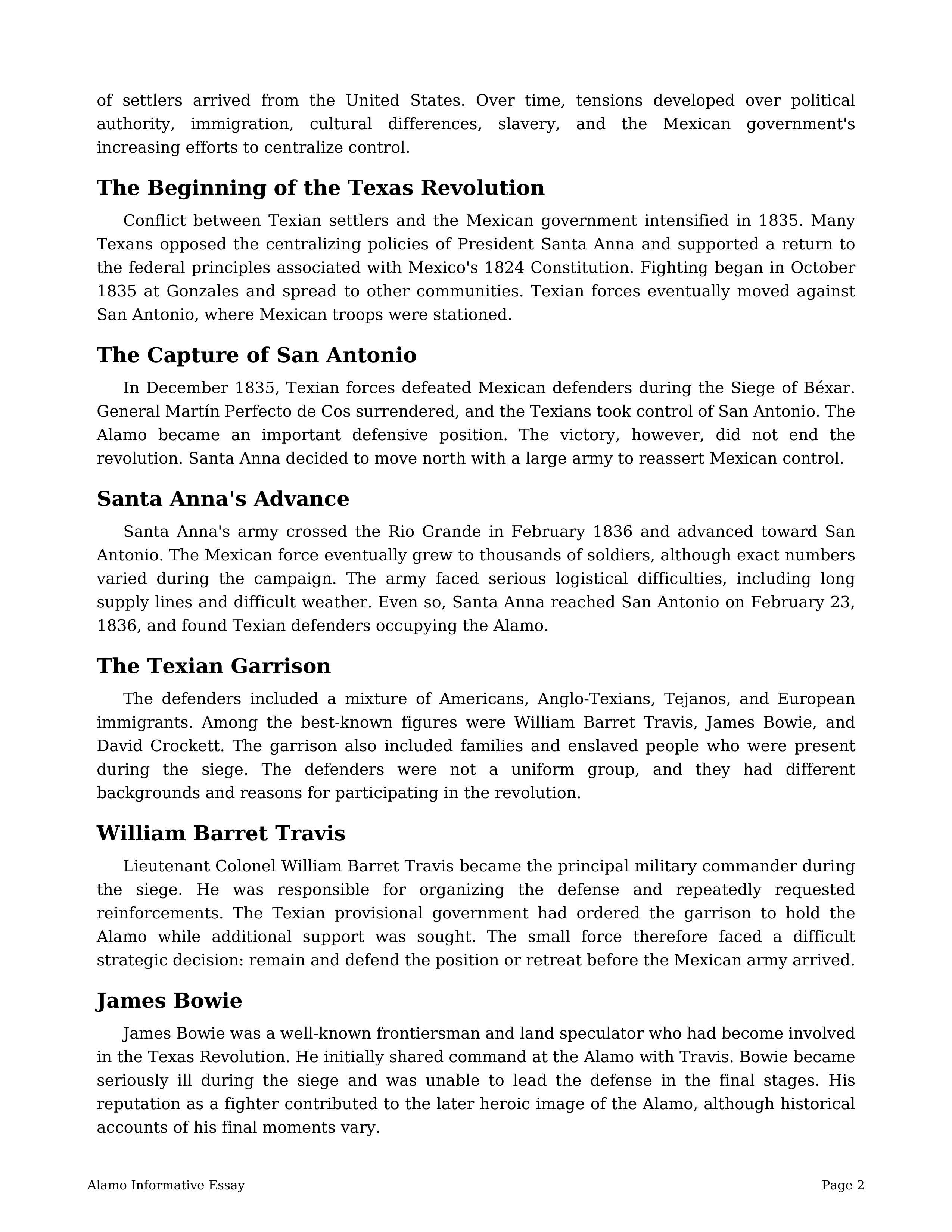 Alamo Informative Essay — page 2