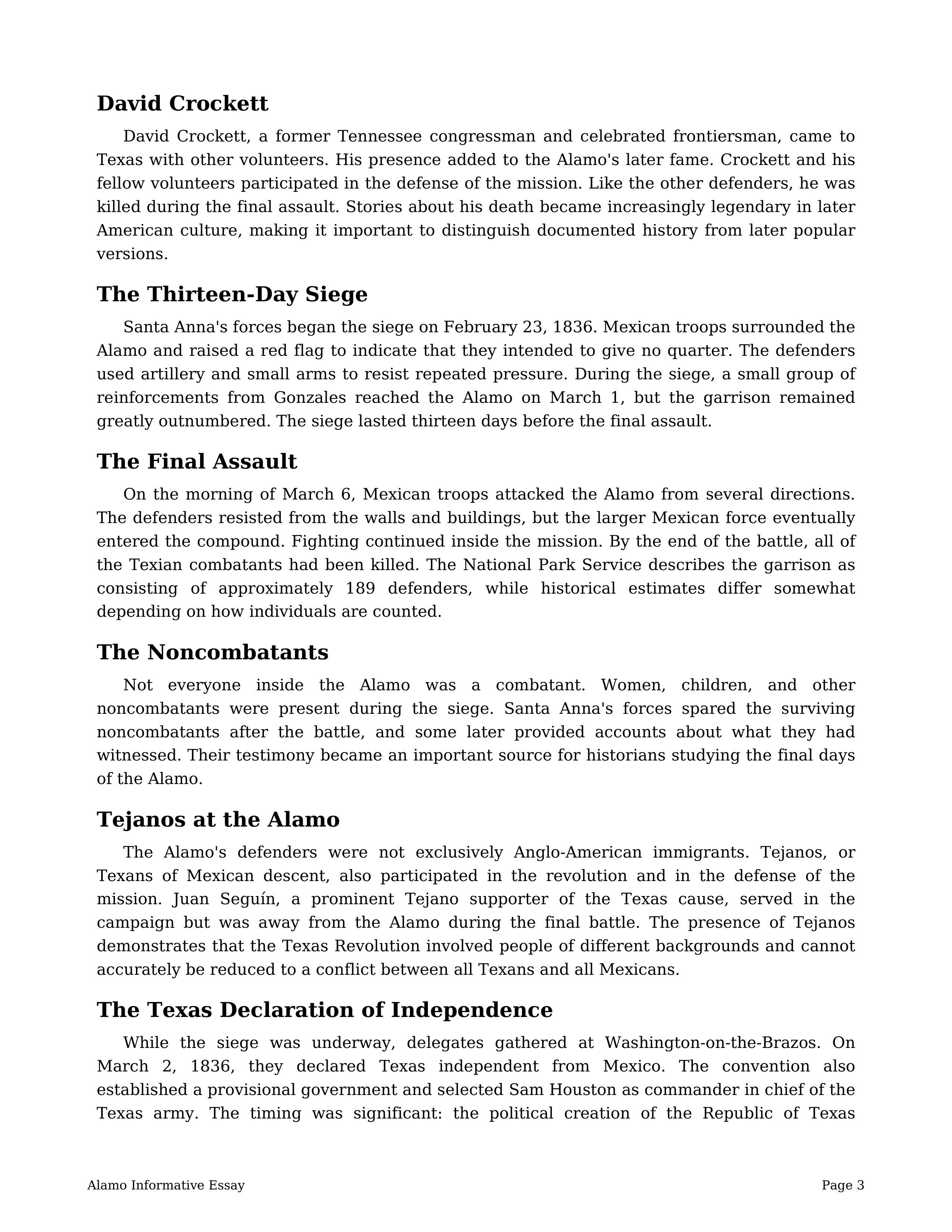 Alamo Informative Essay — page 3