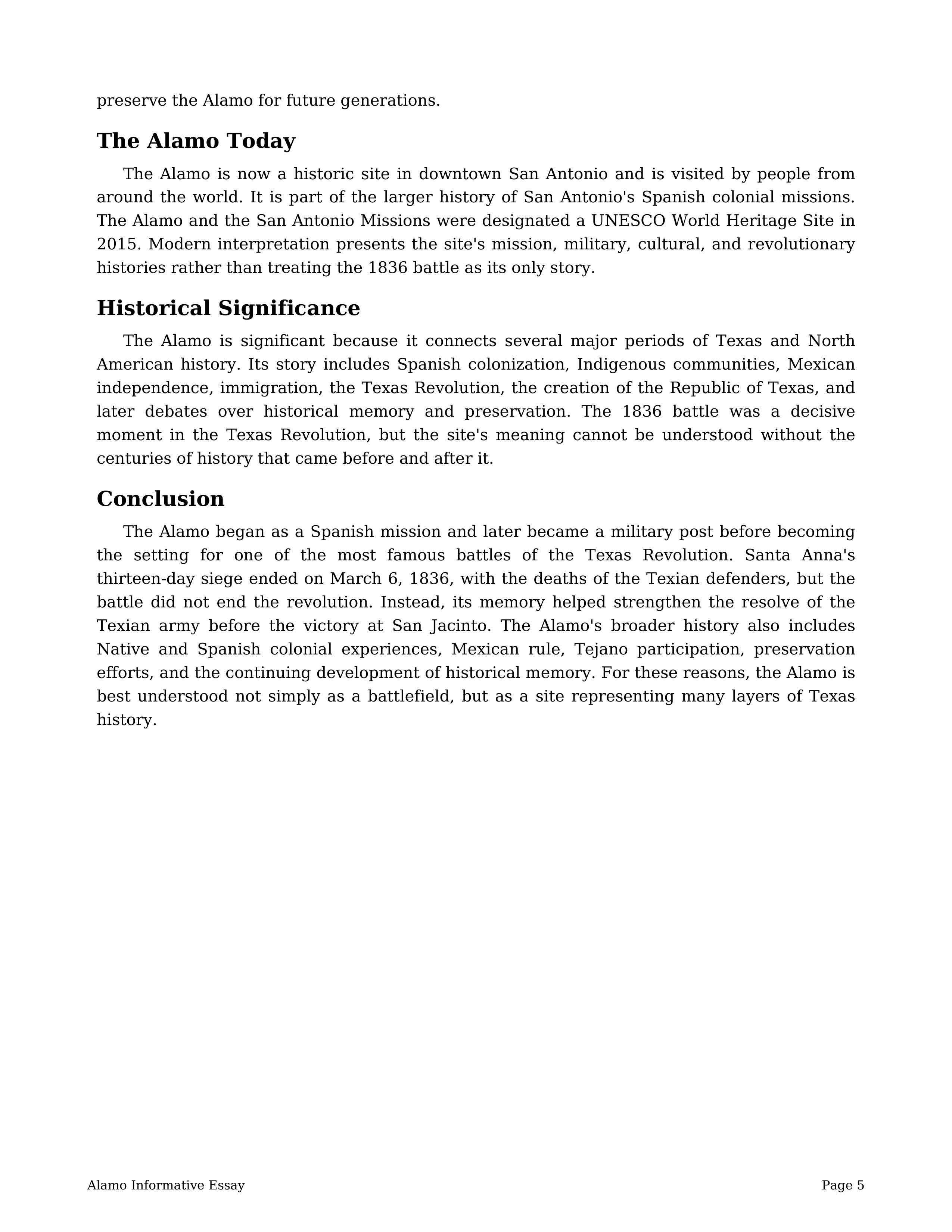 Alamo Informative Essay — page 5