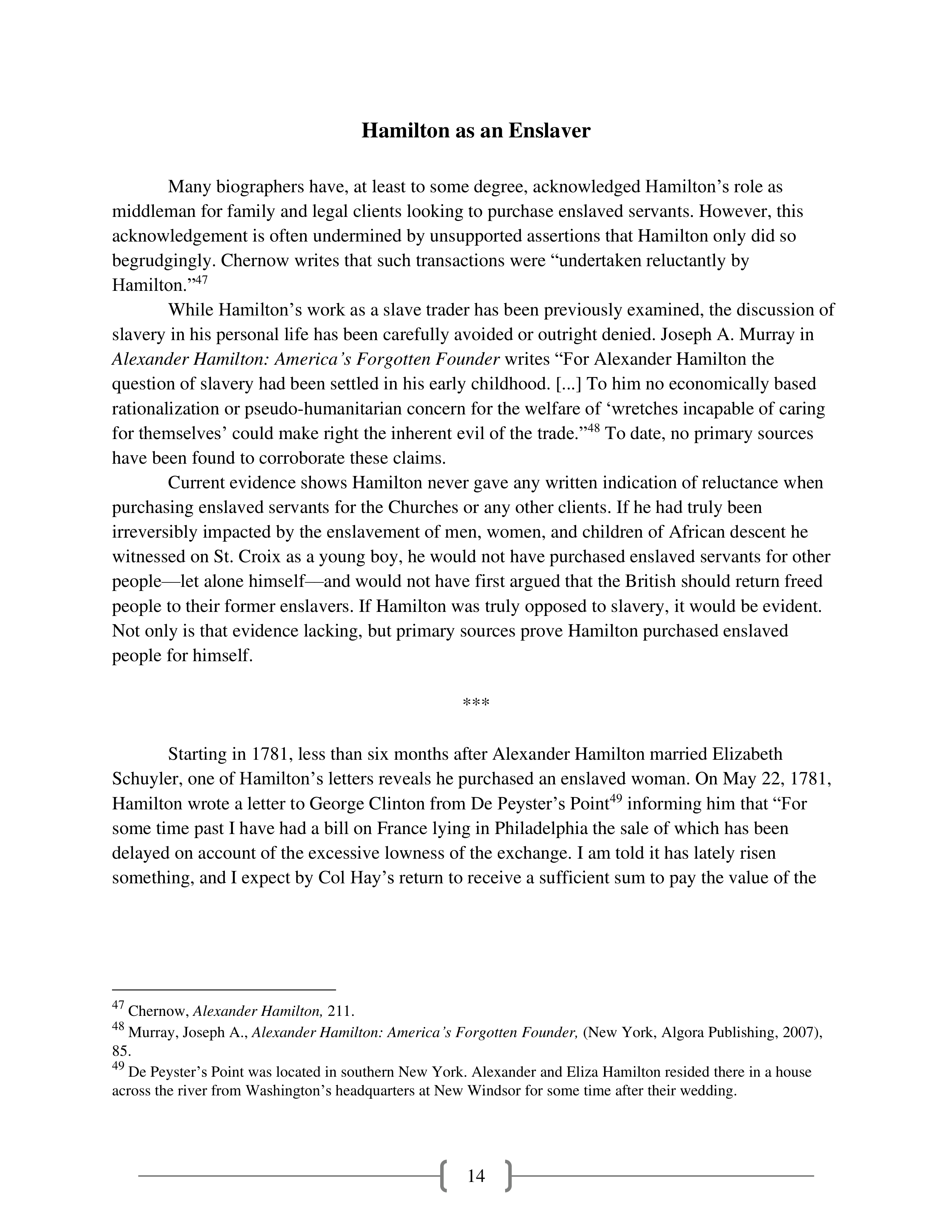 Alexander Hamilton and Slavery Historical Biography — page 15