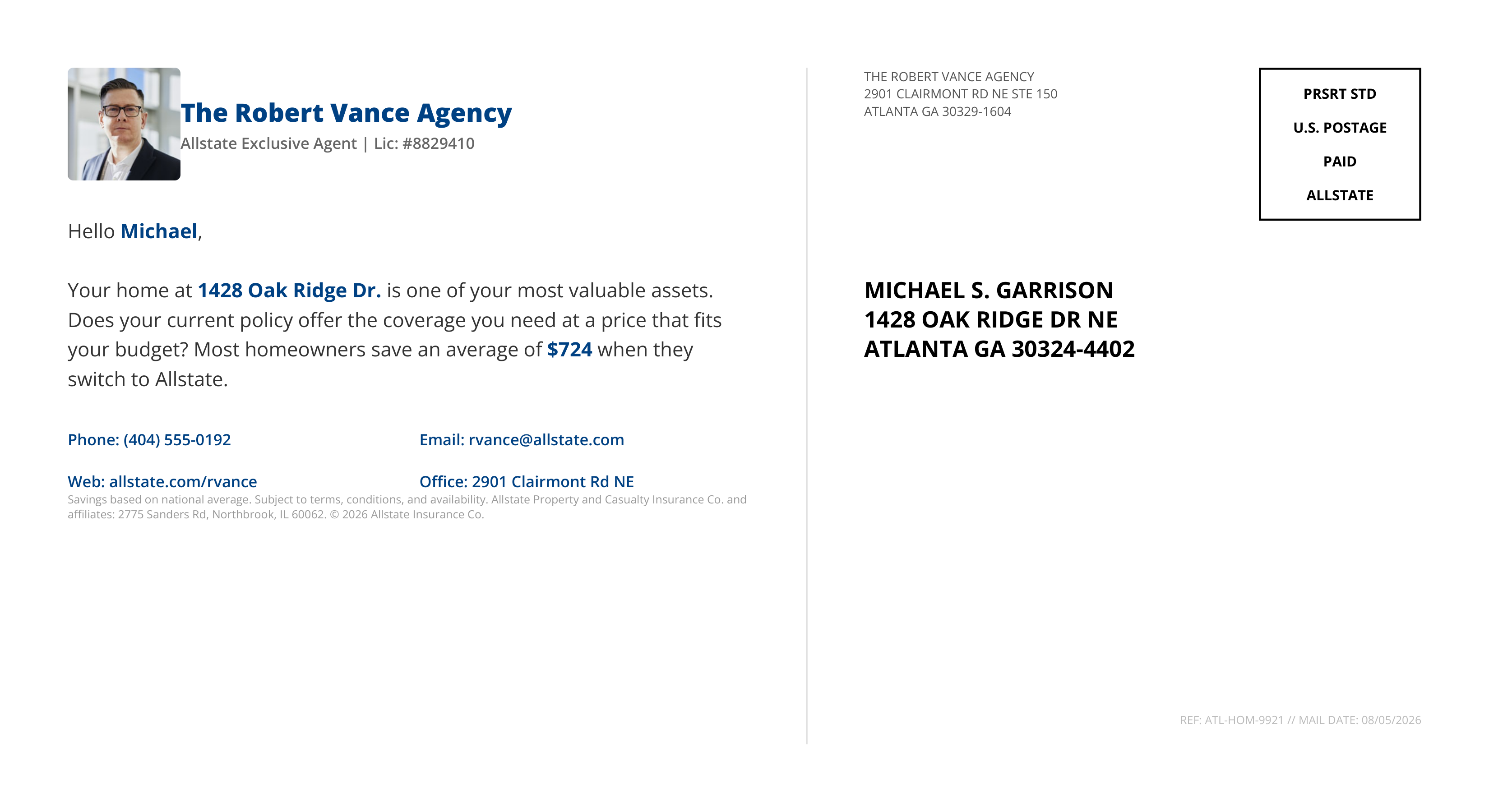 Allstate Google Maps Photo Variable Home Image Postcard — page 2