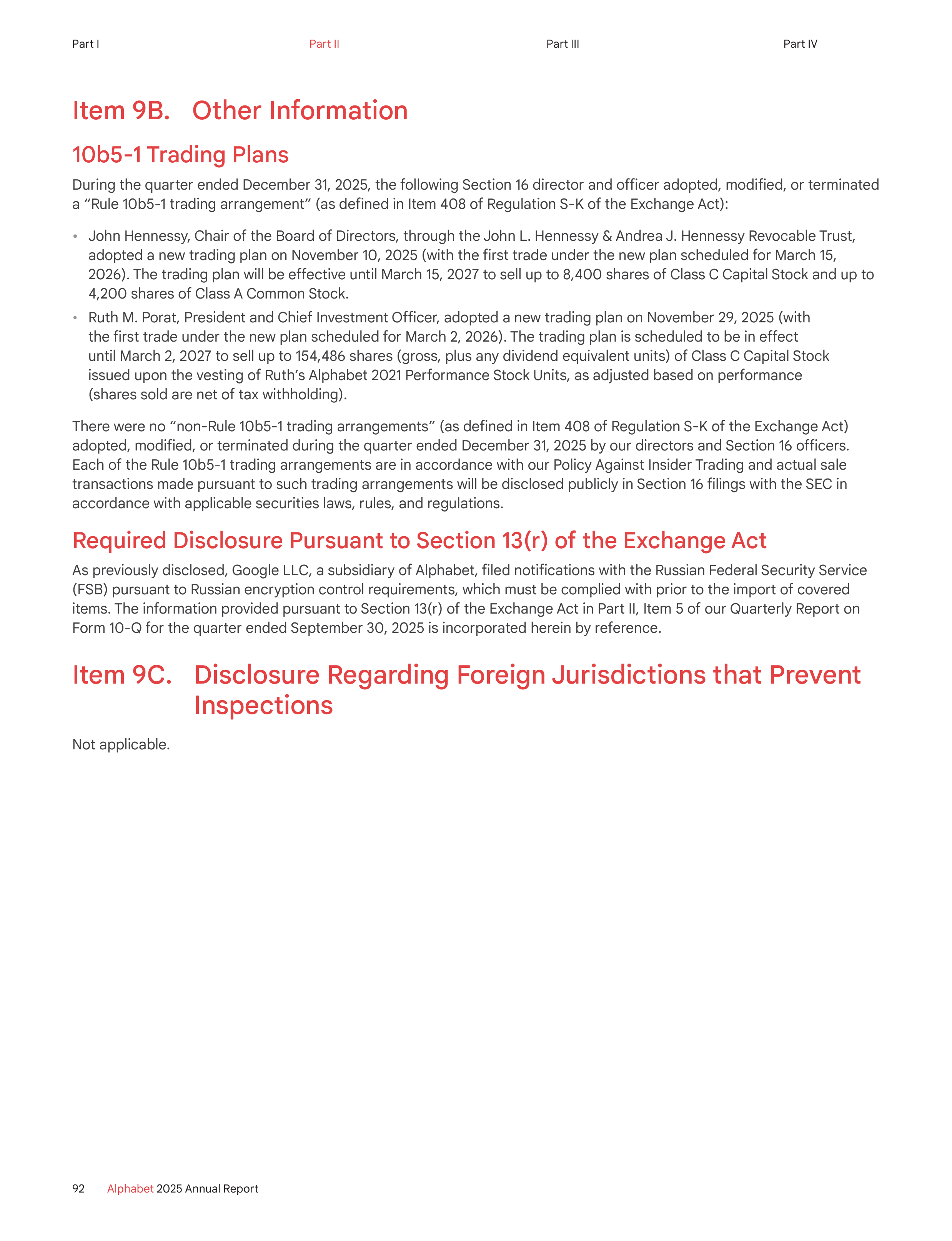 Alphabet Annual Report — page 100