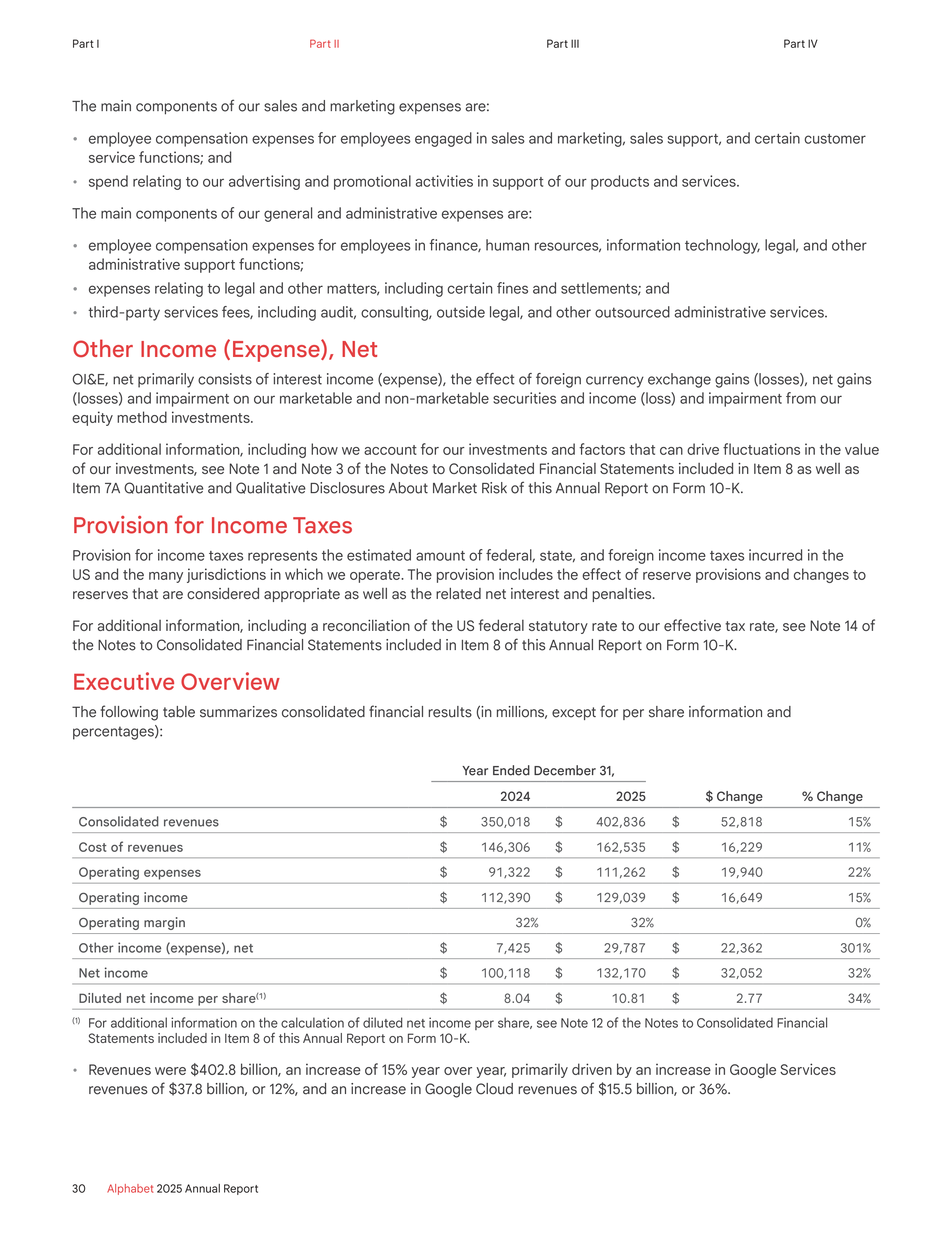 Alphabet Annual Report — page 38