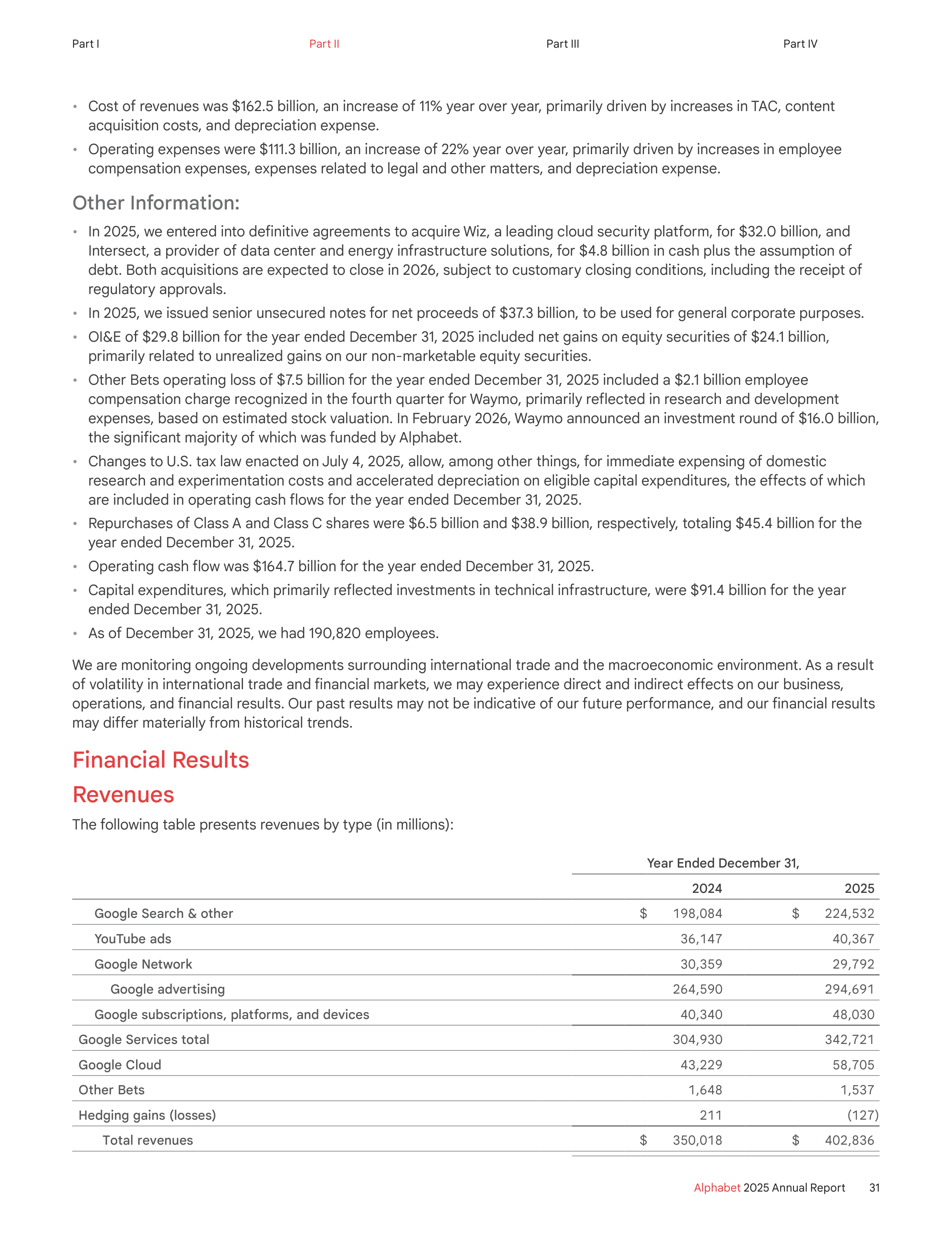 Alphabet Annual Report — page 39