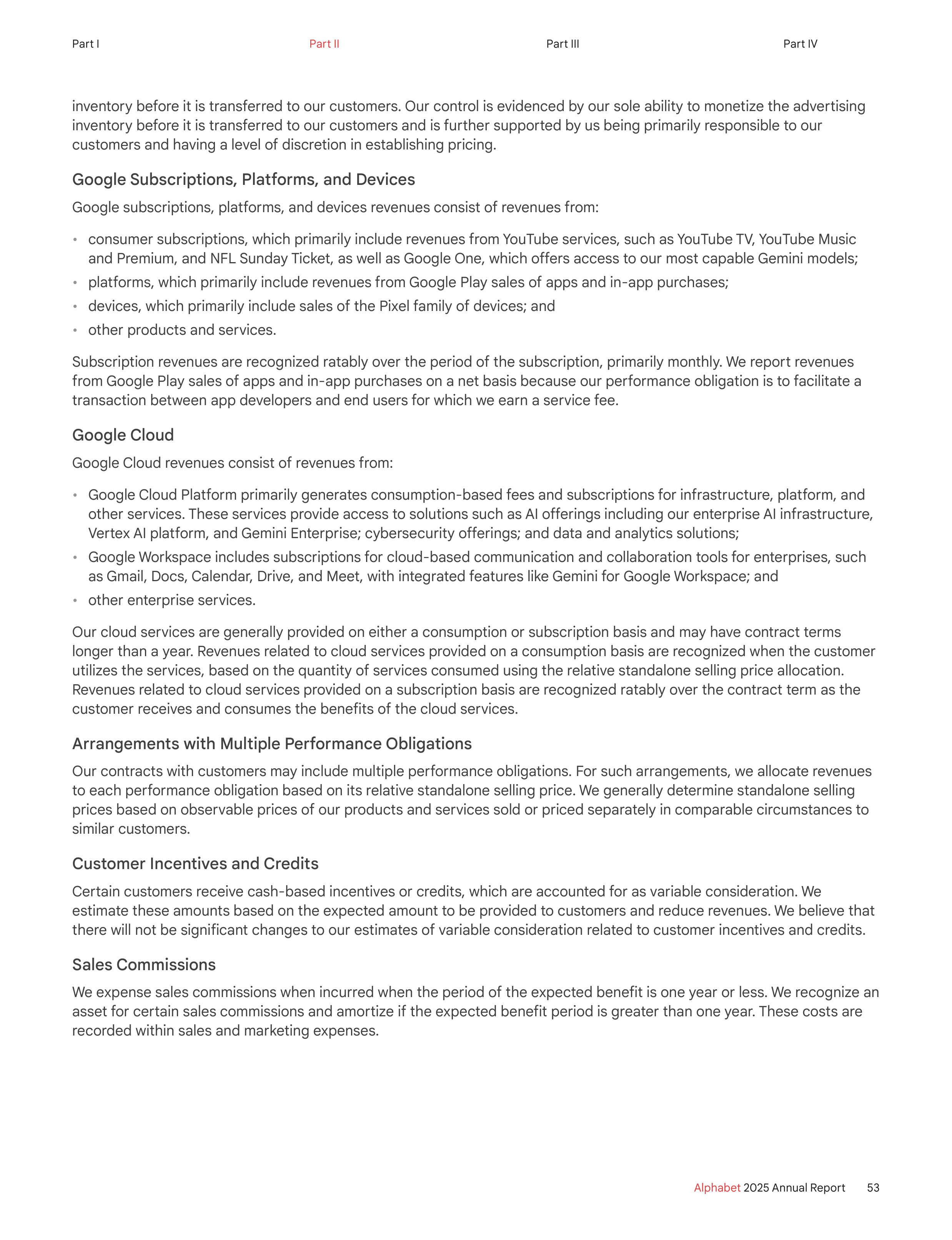 Alphabet Annual Report — page 61