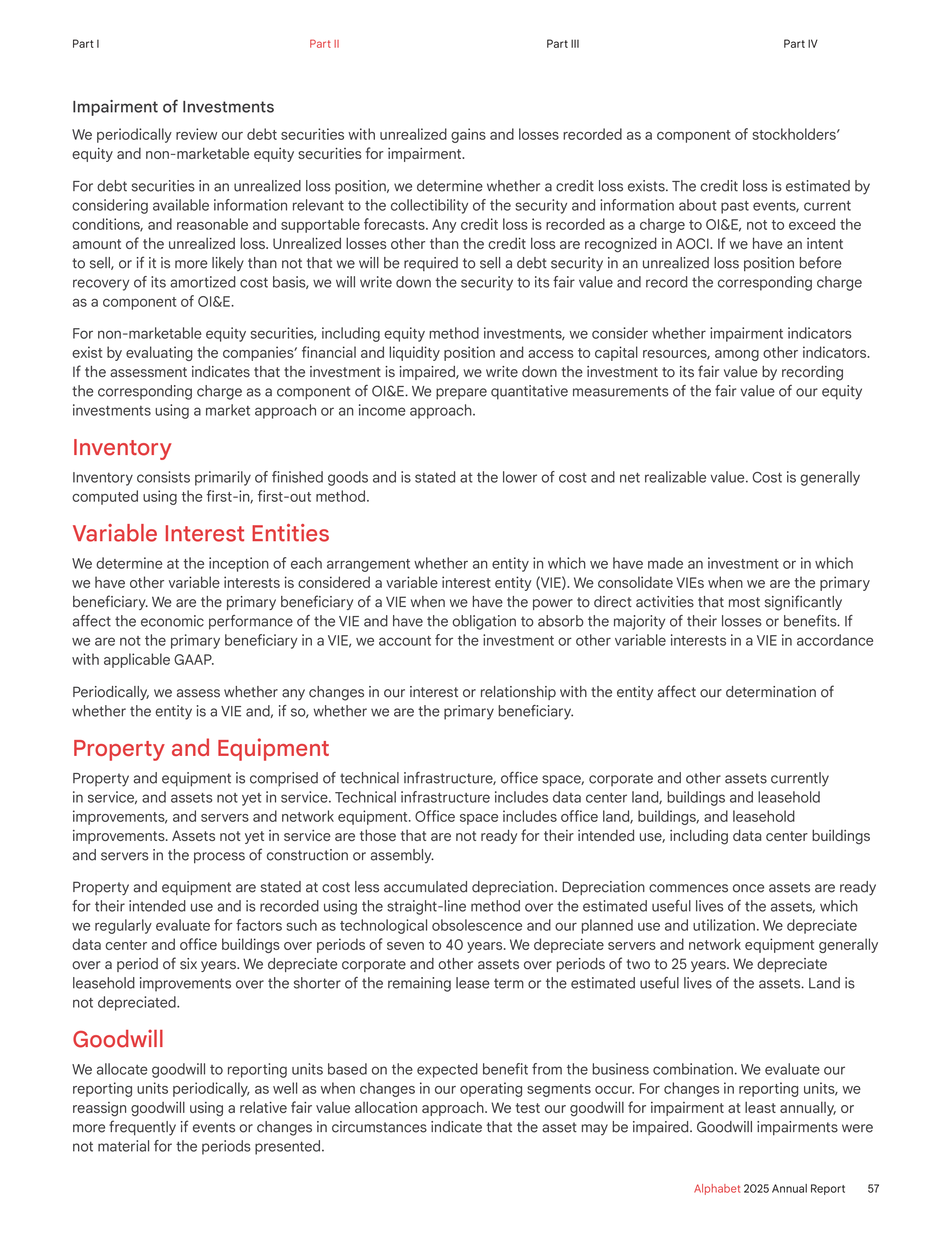 Alphabet Annual Report — page 65