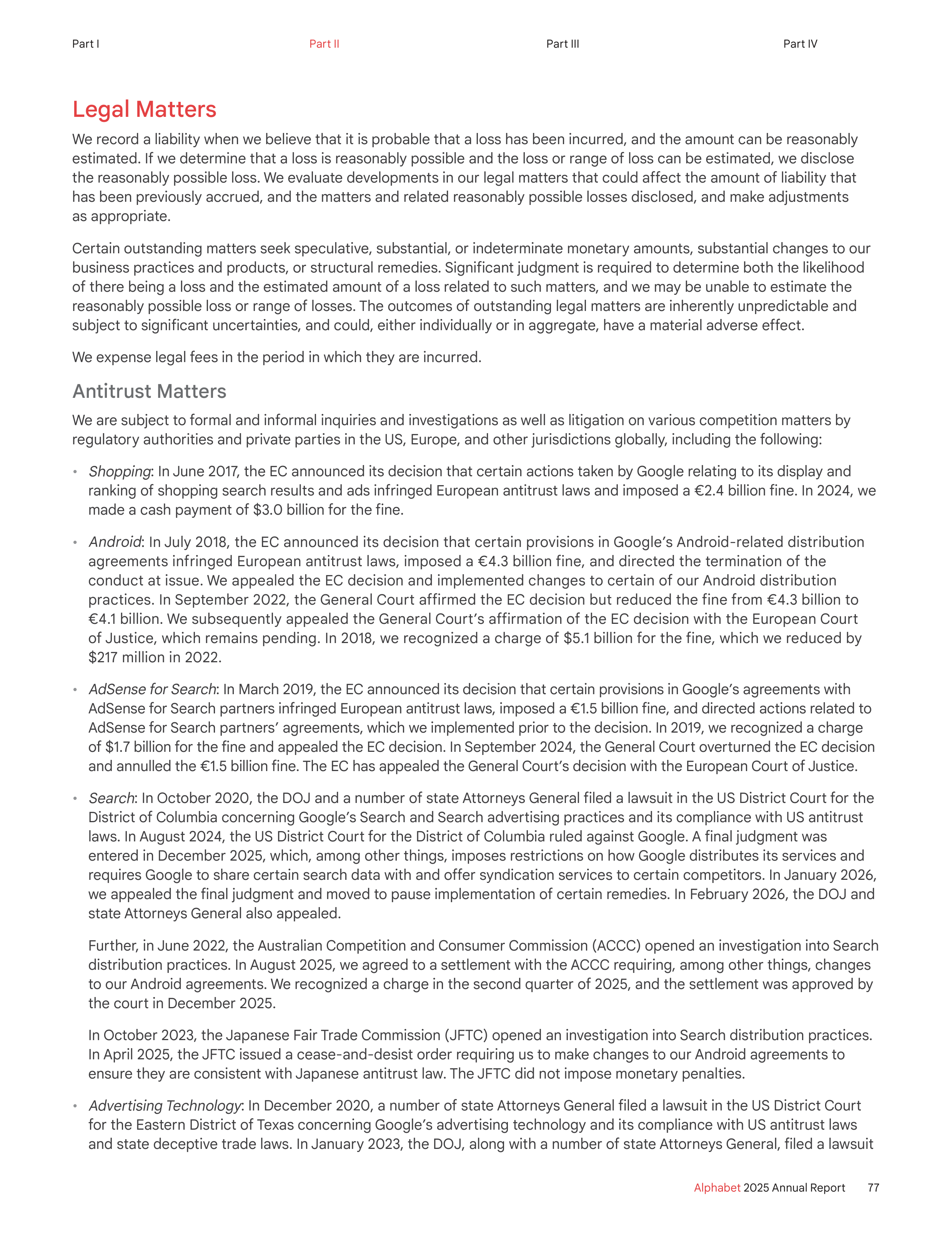 Alphabet Annual Report — page 85