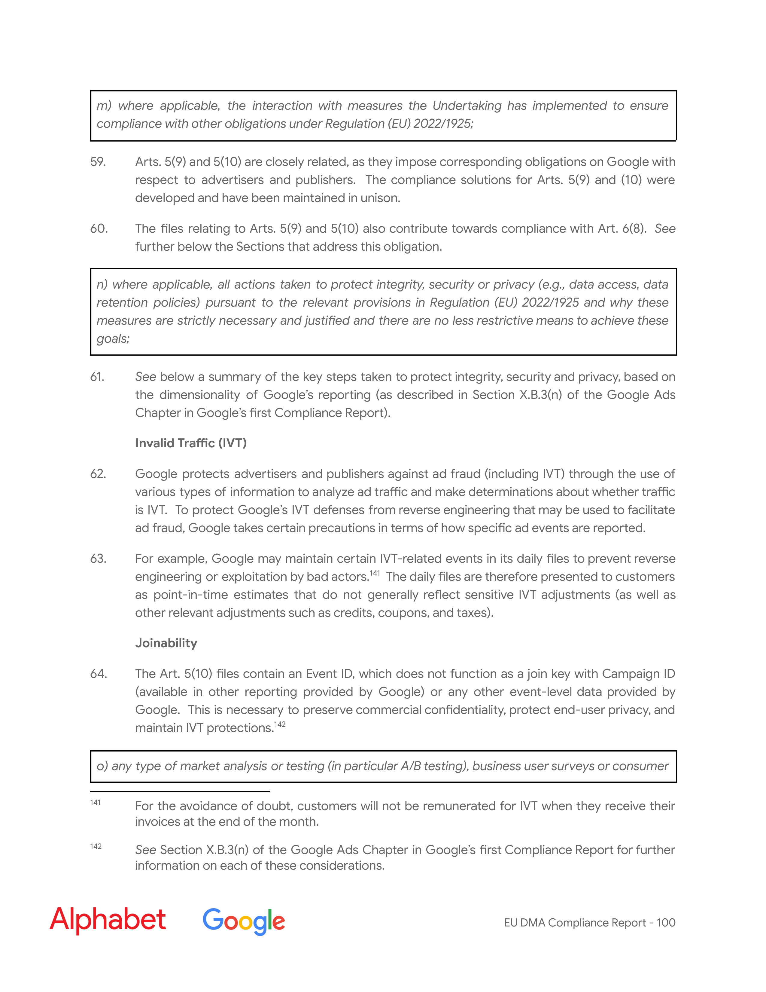 Alphabet DMA Compliance Report — page 101