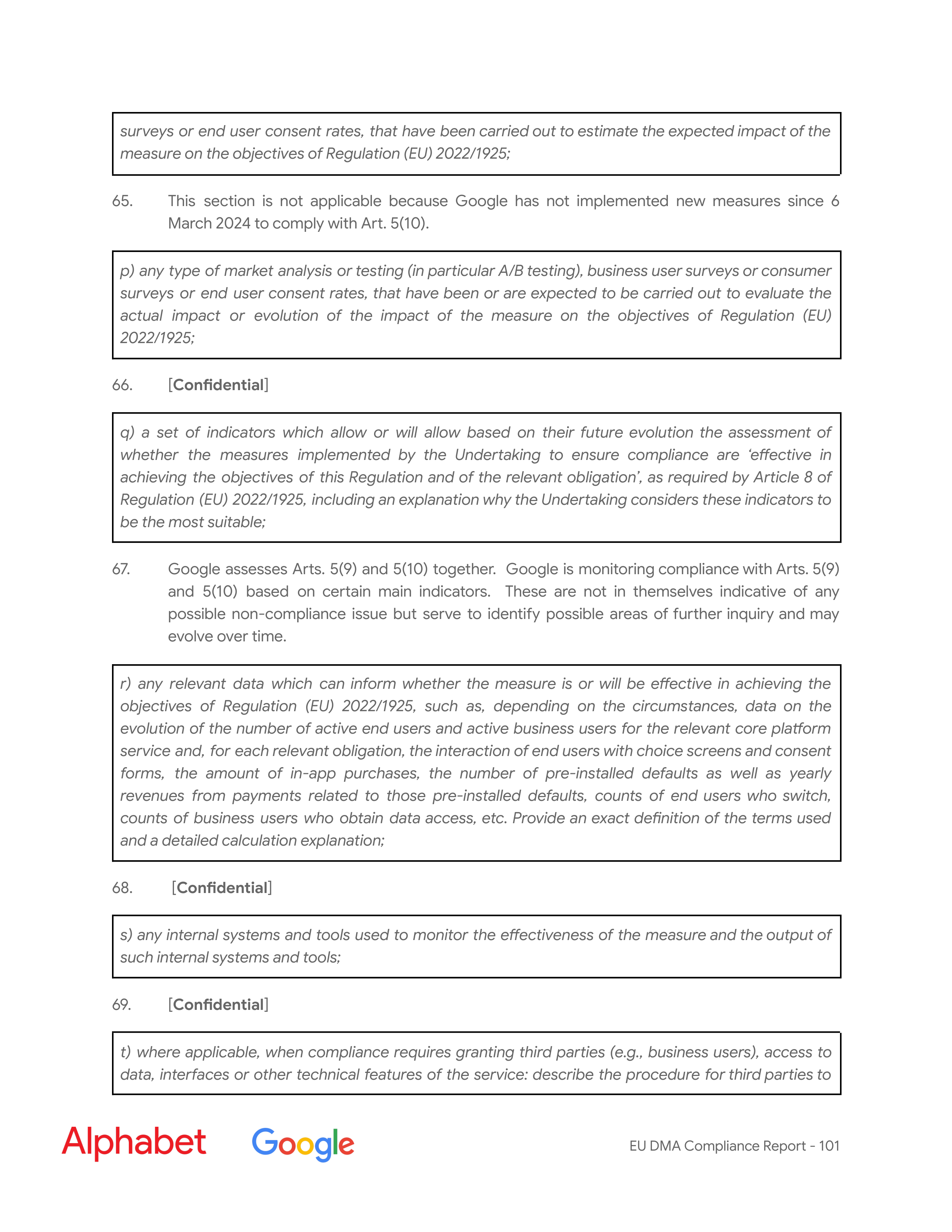 Alphabet DMA Compliance Report — page 102