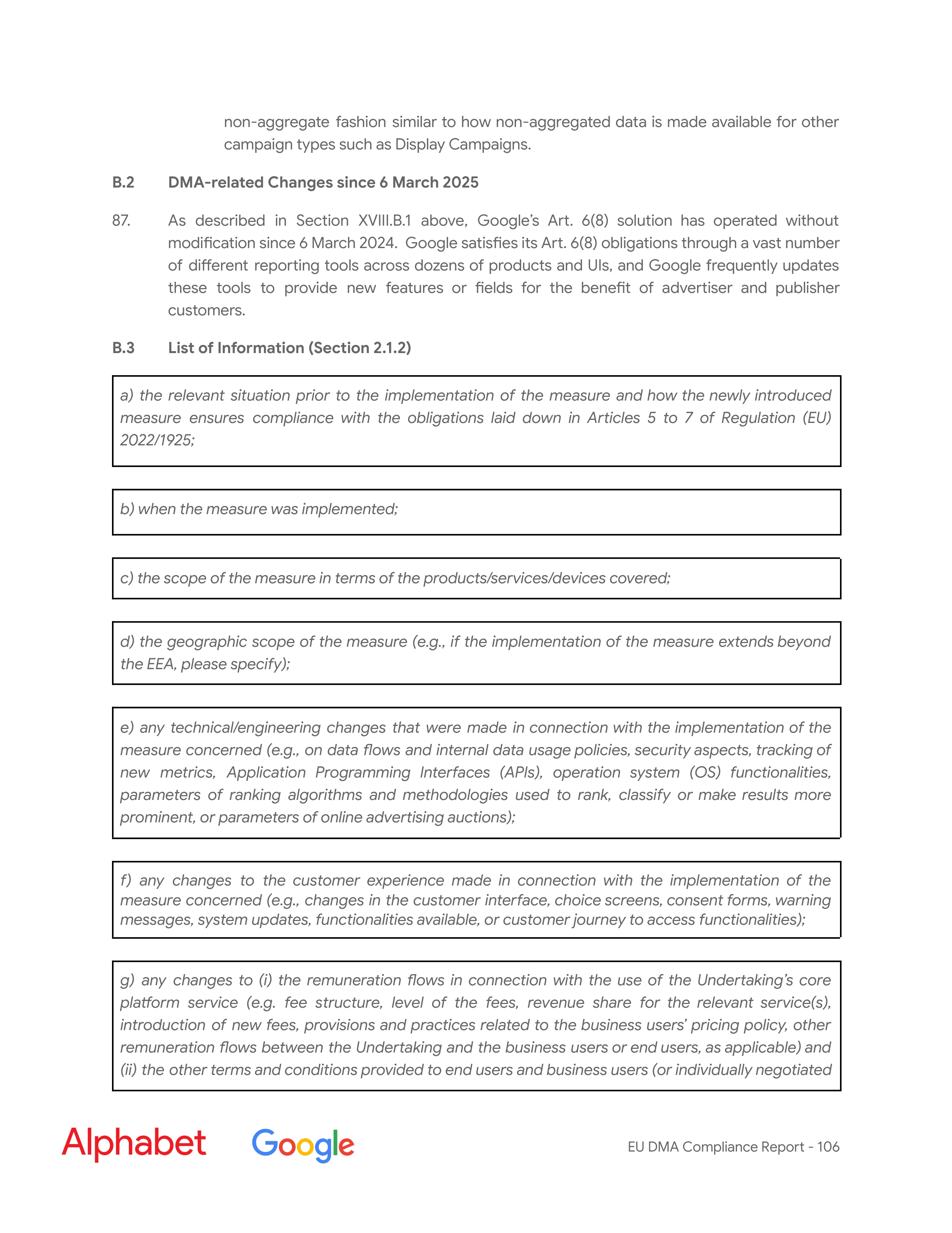 Alphabet DMA Compliance Report — page 107