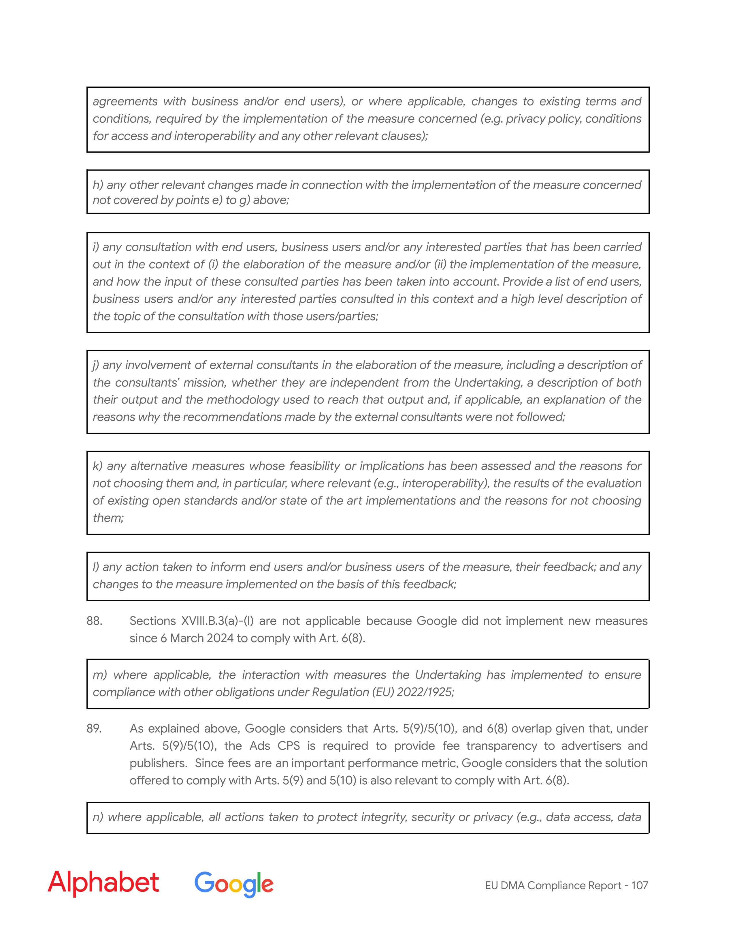 Alphabet DMA Compliance Report — page 108