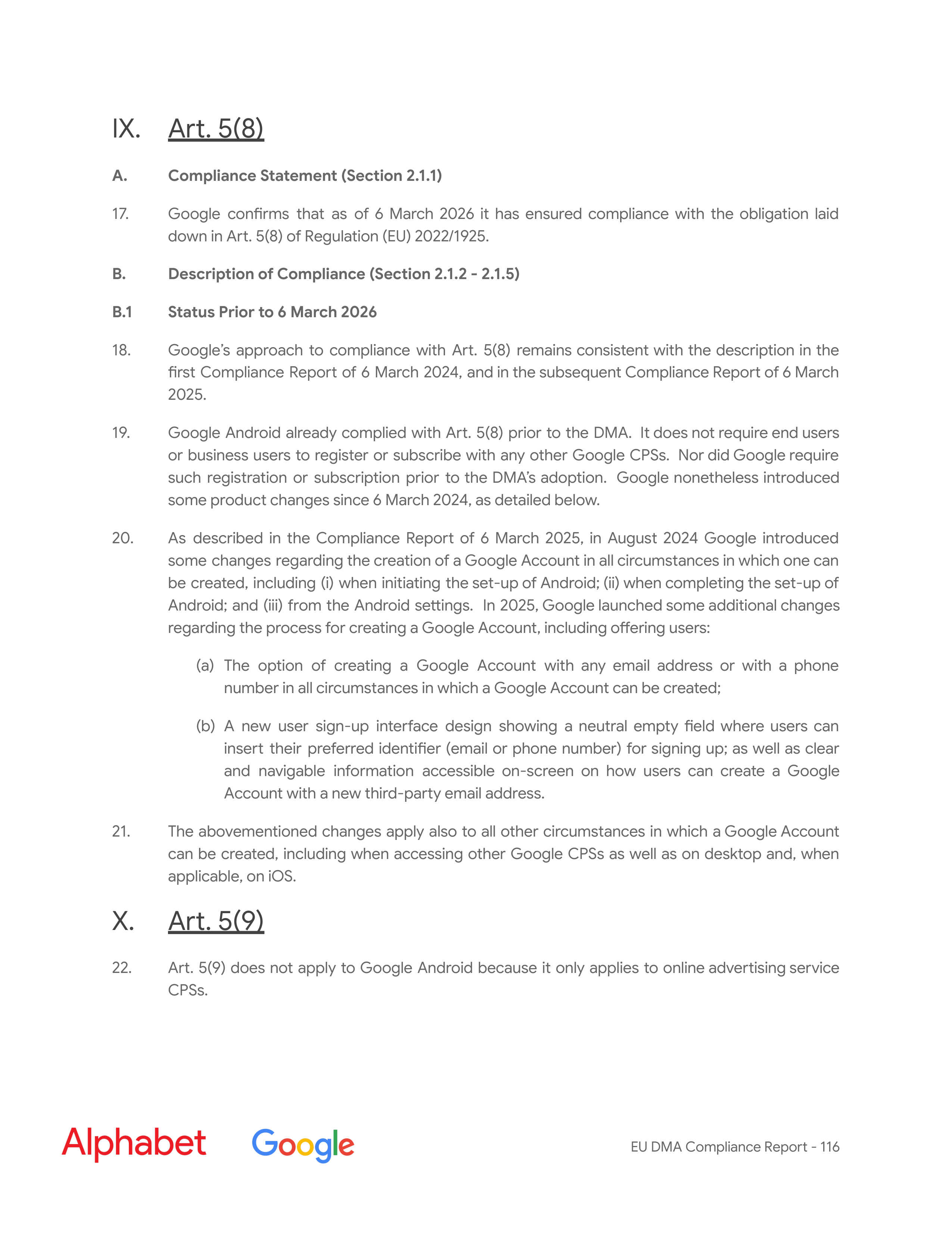Alphabet DMA Compliance Report — page 117