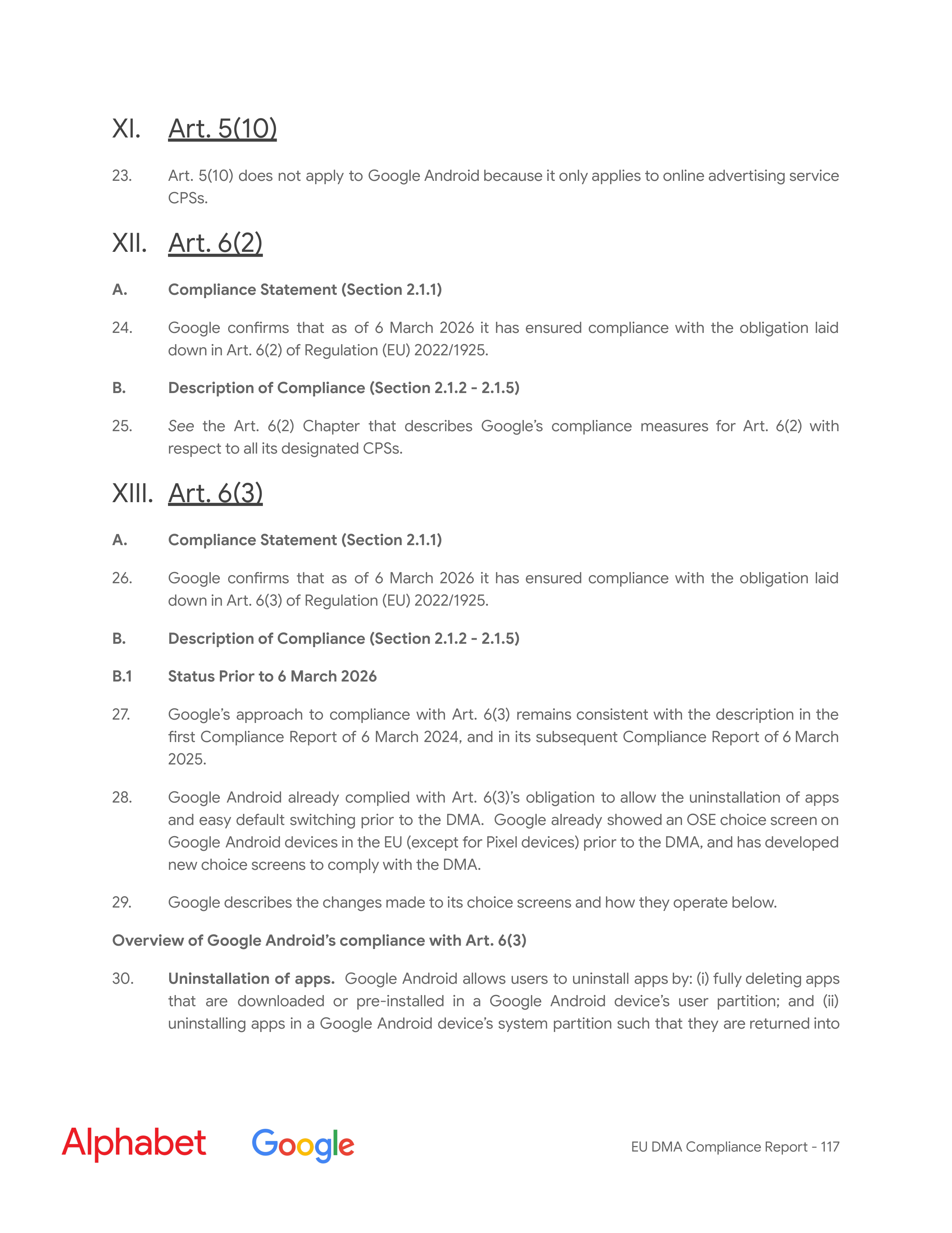 Alphabet DMA Compliance Report — page 118