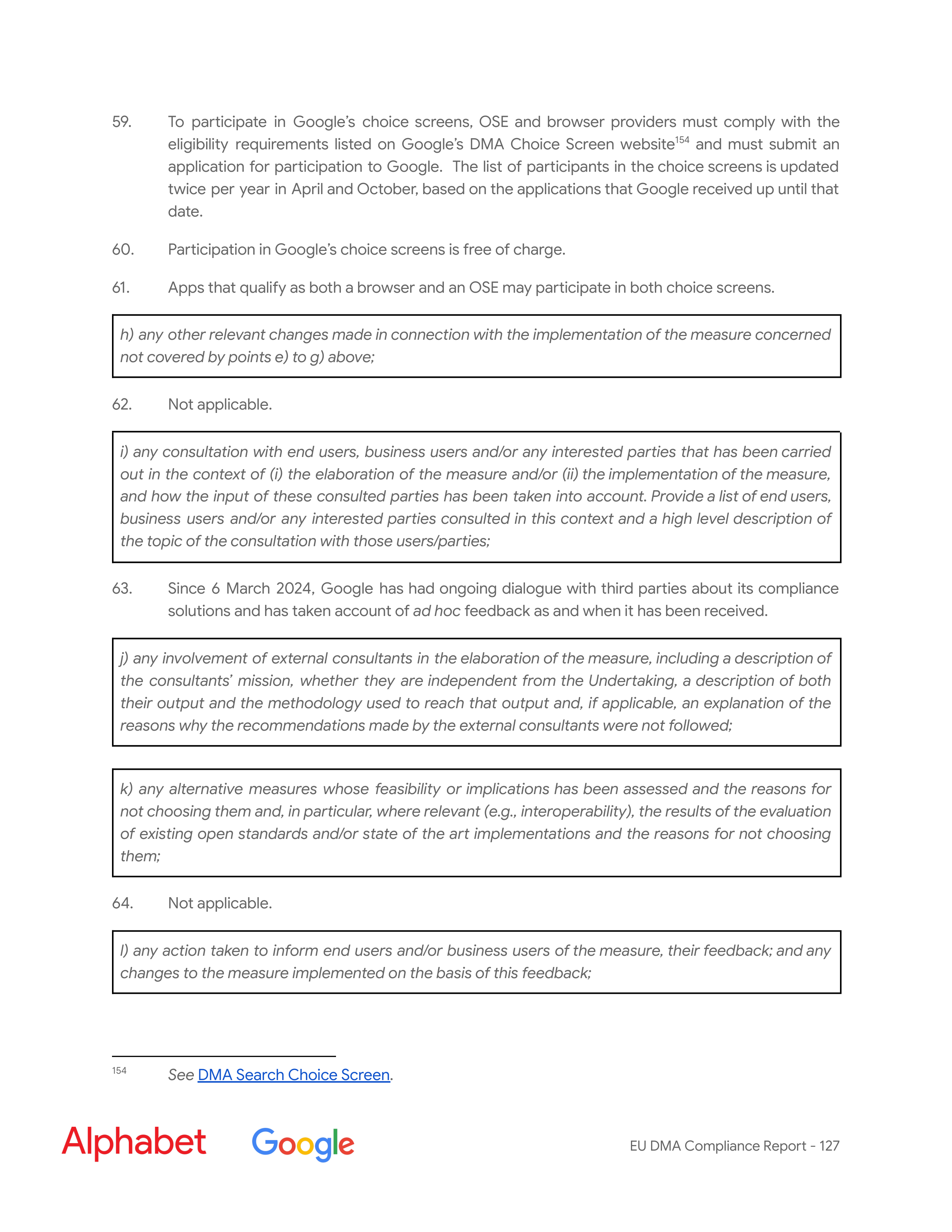 Alphabet DMA Compliance Report — page 128