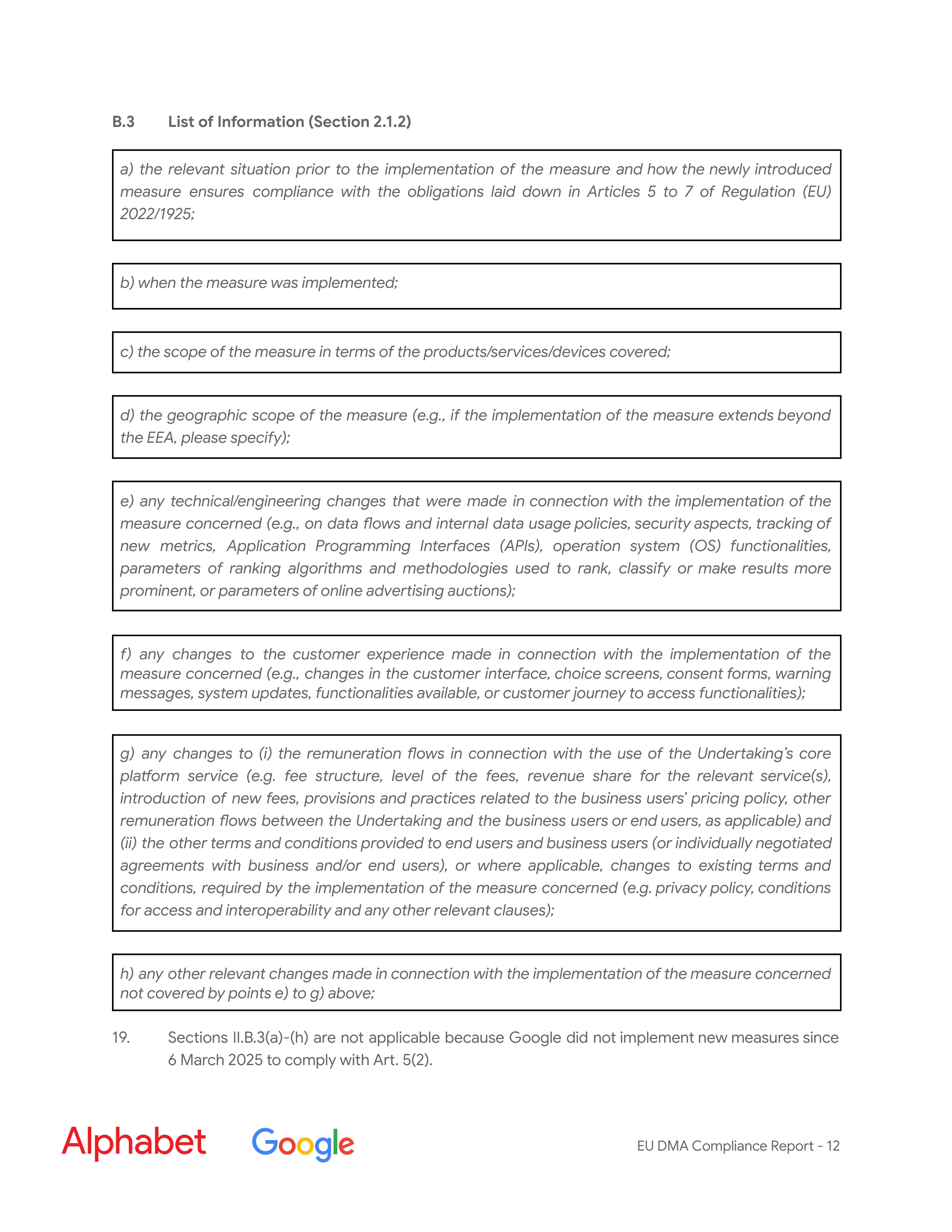 Alphabet DMA Compliance Report — page 13
