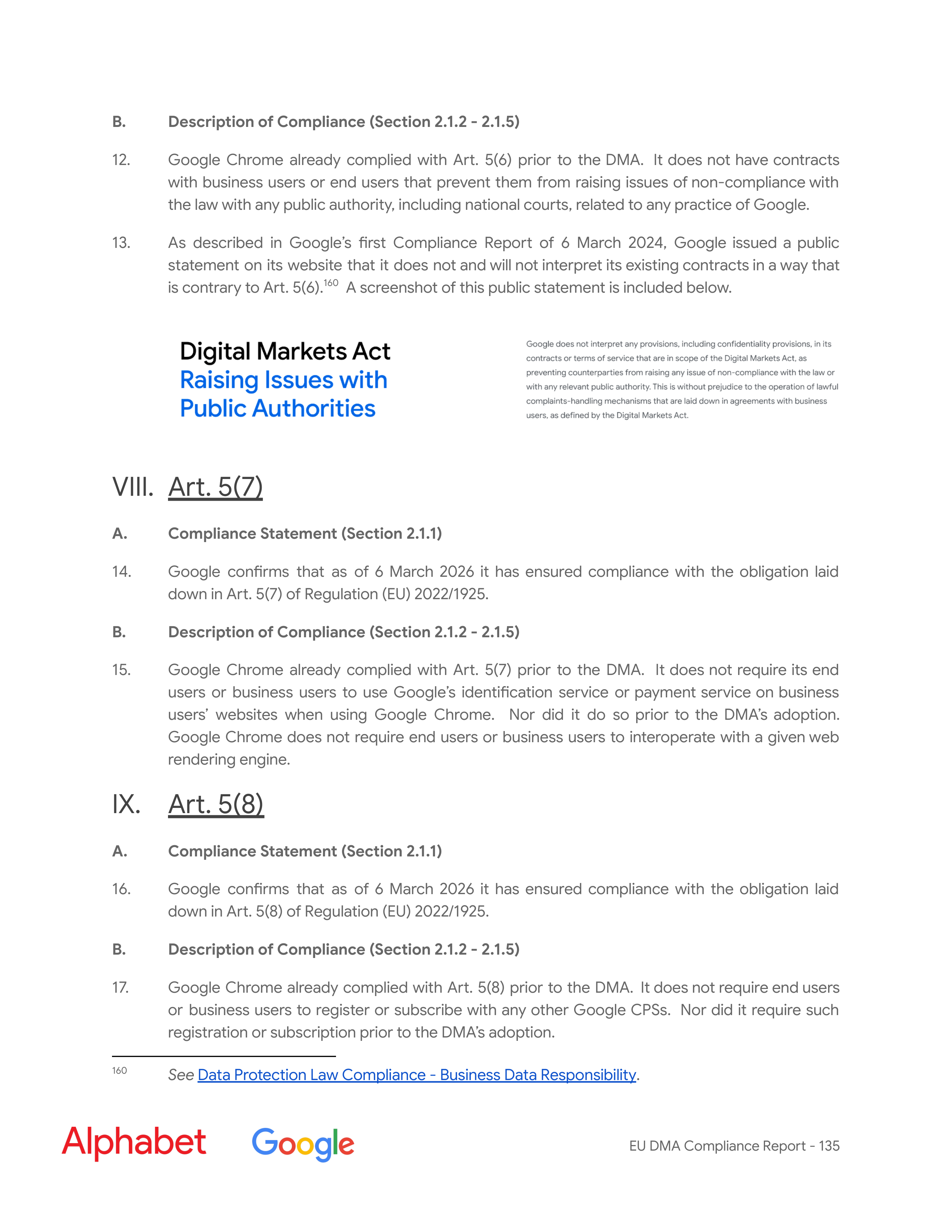 Alphabet DMA Compliance Report — page 136