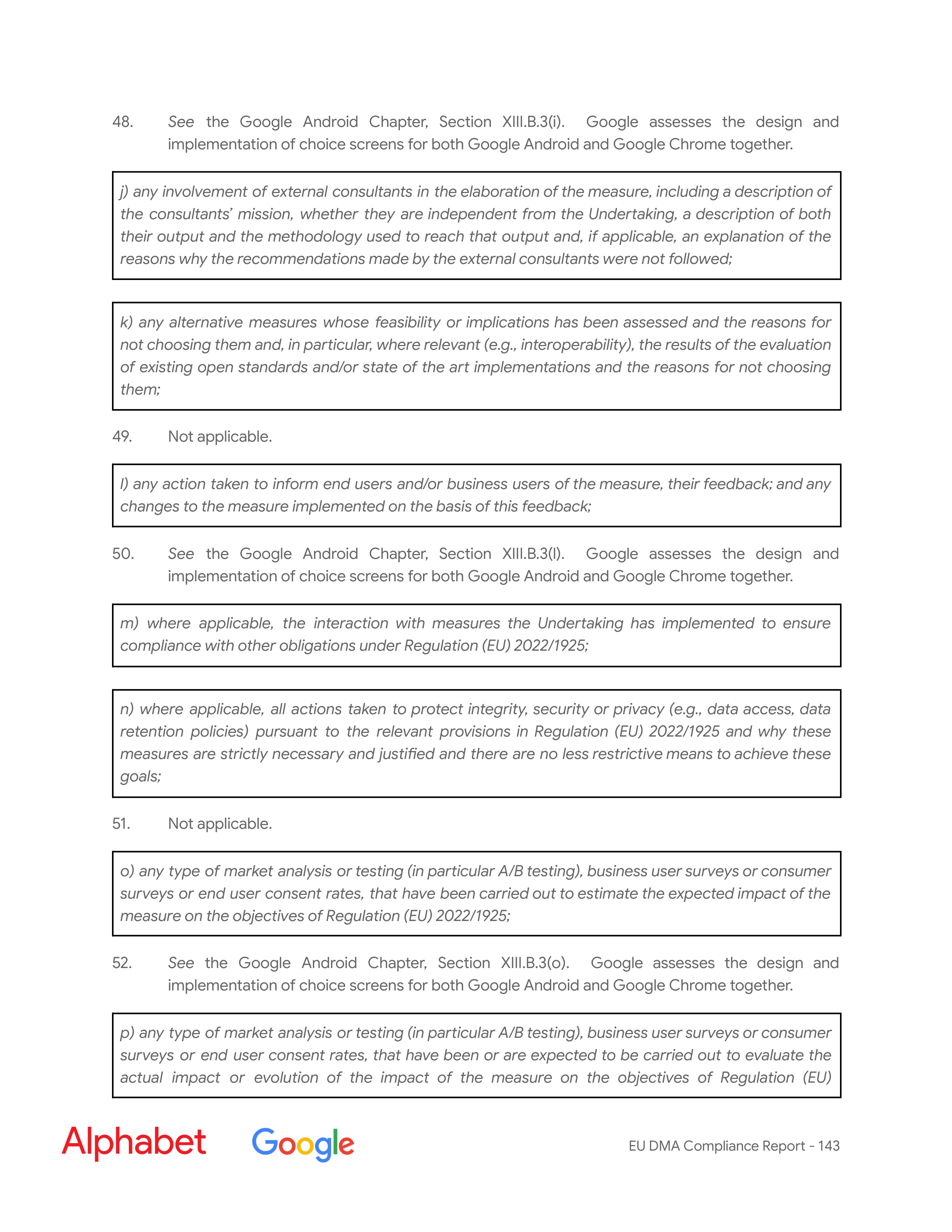 Alphabet DMA Compliance Report — page 144