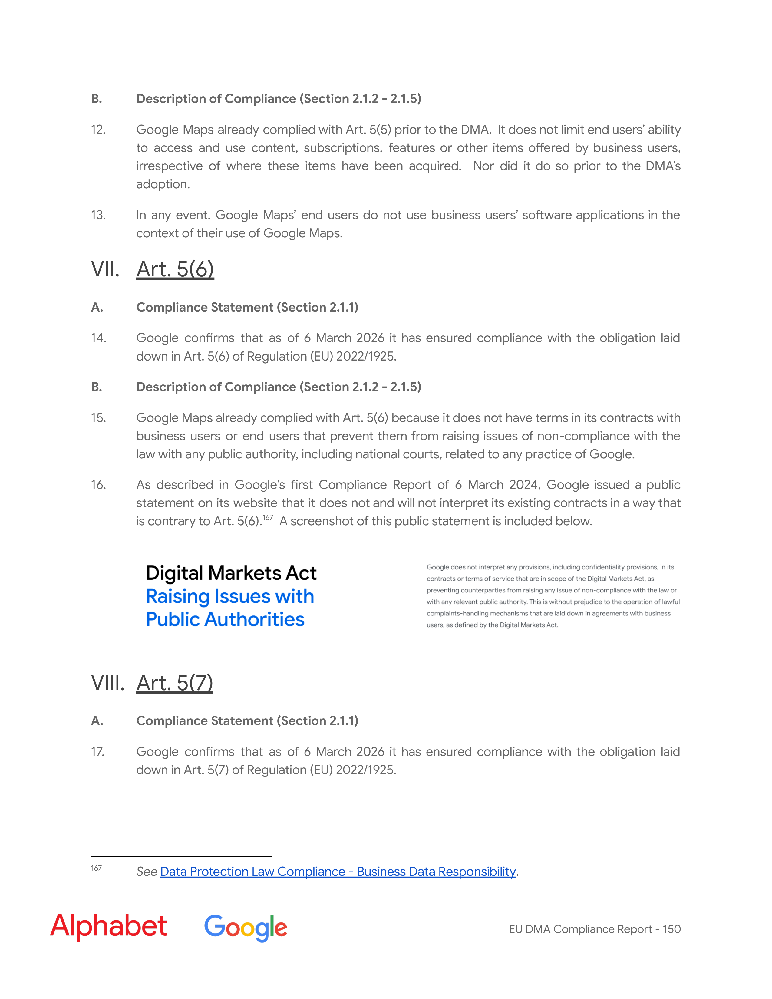 Alphabet DMA Compliance Report — page 151