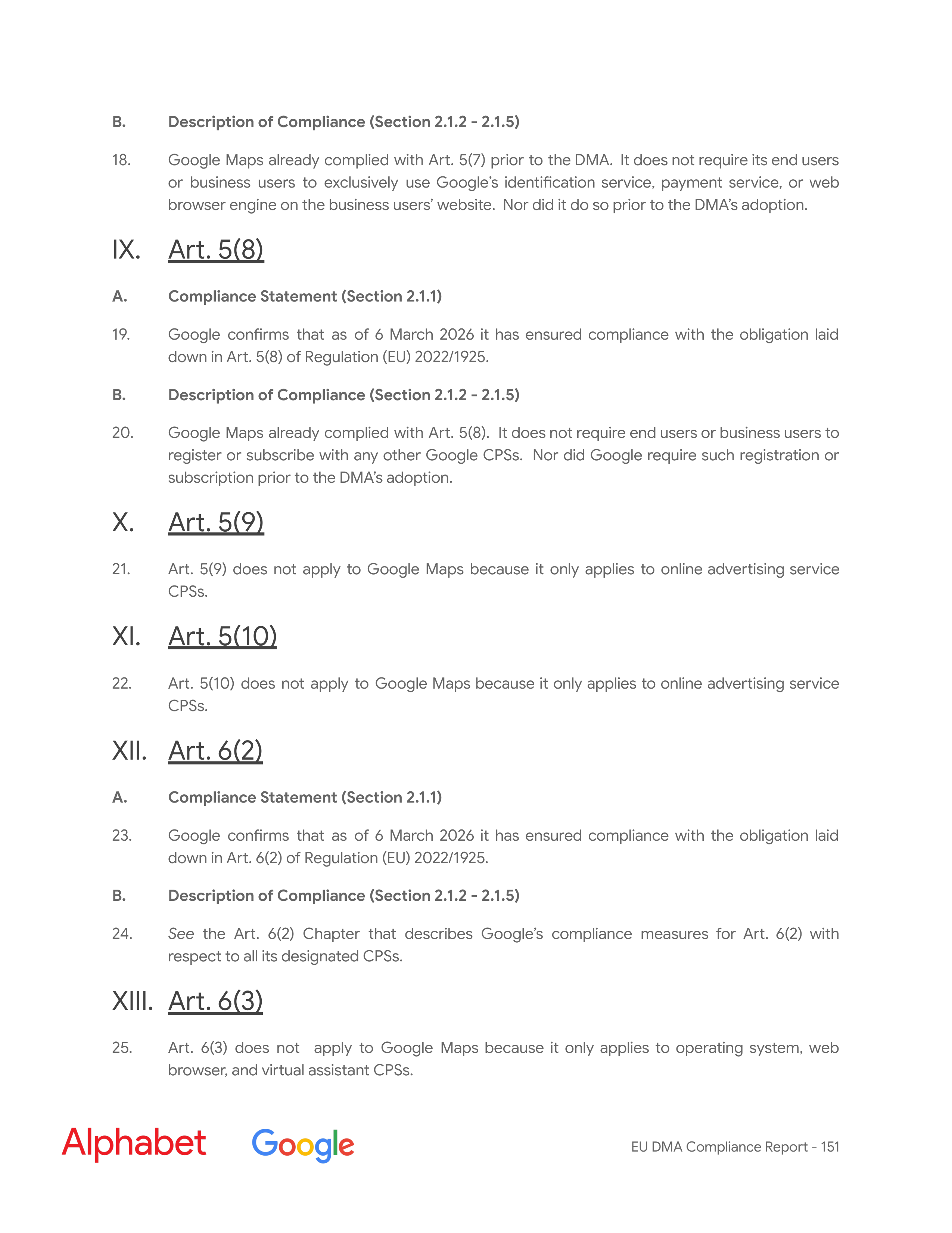 Alphabet DMA Compliance Report — page 152