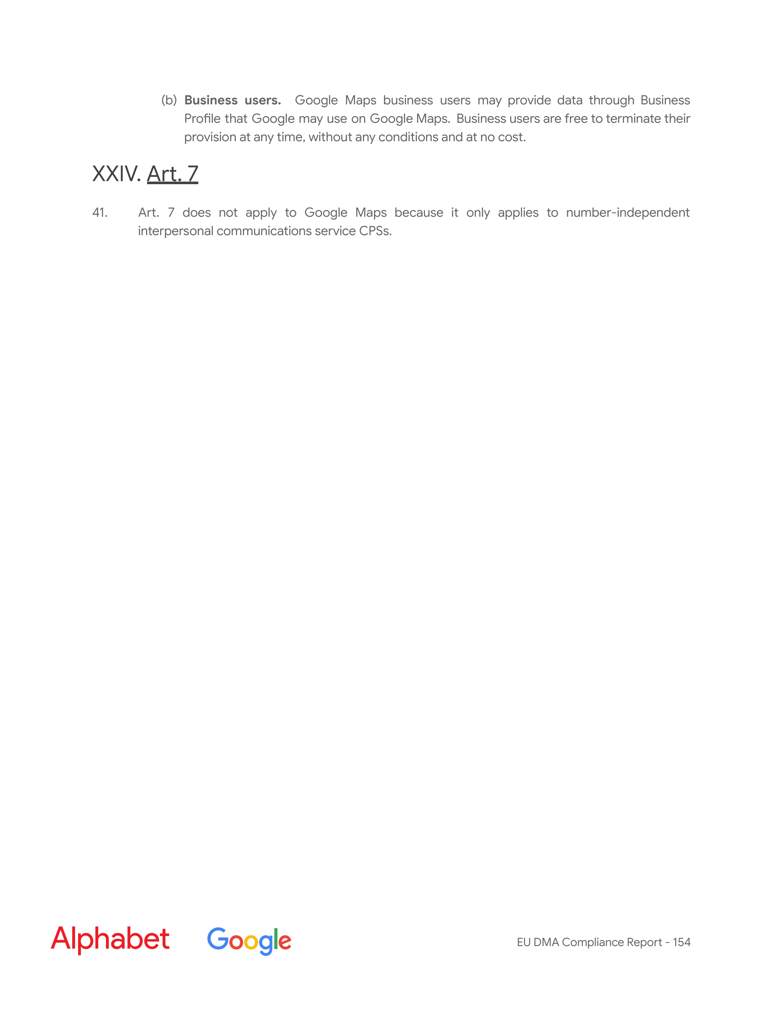 Alphabet DMA Compliance Report — page 155
