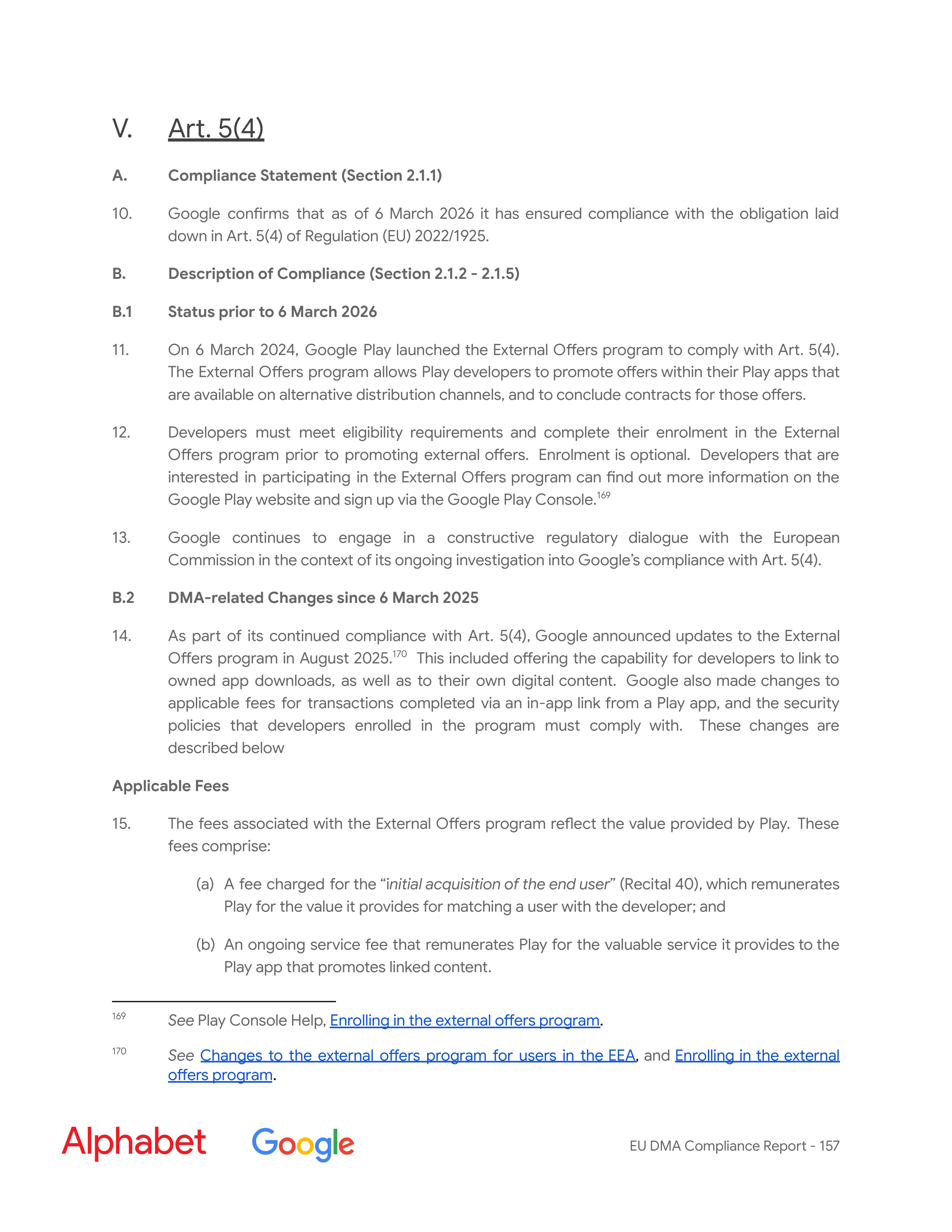 Alphabet DMA Compliance Report — page 158