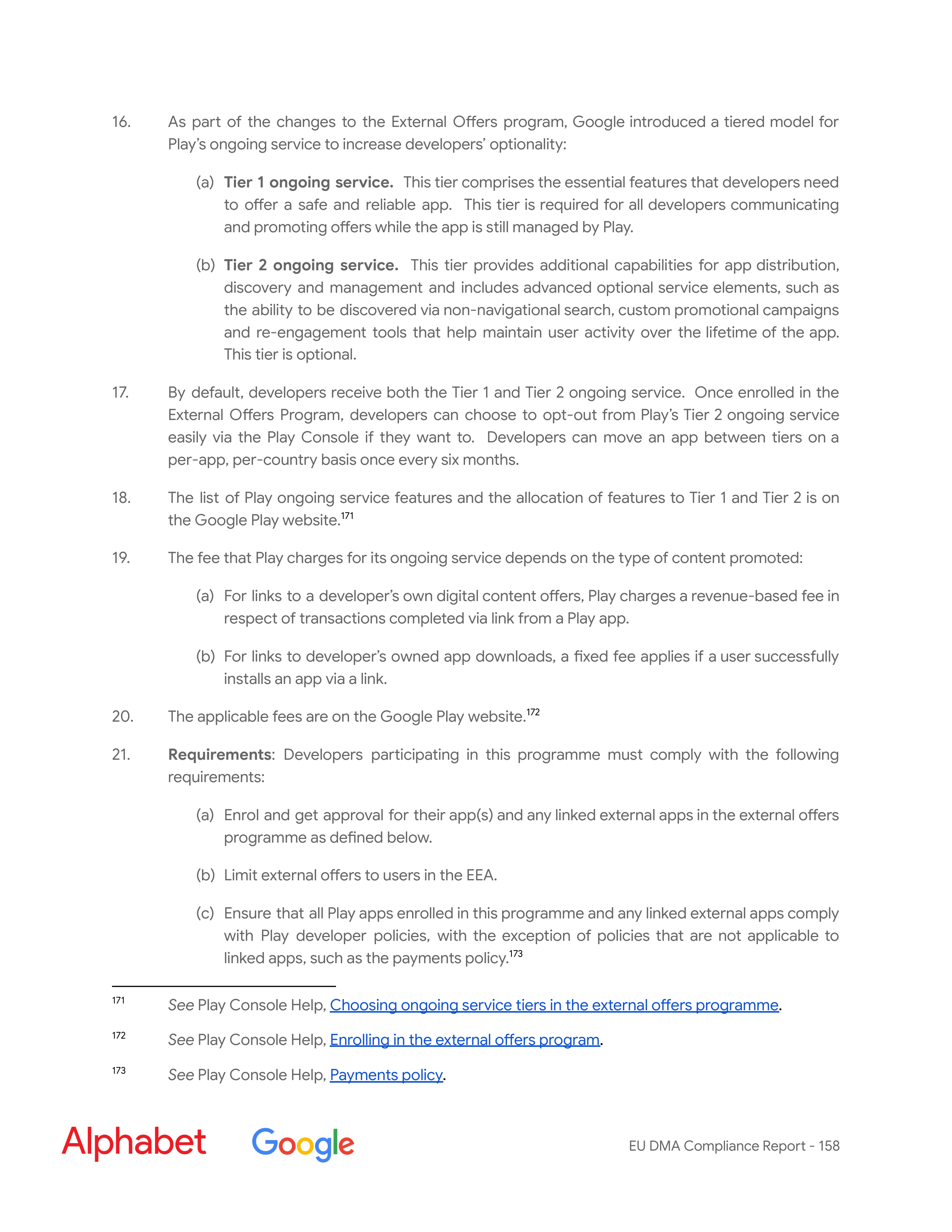Alphabet DMA Compliance Report — page 159