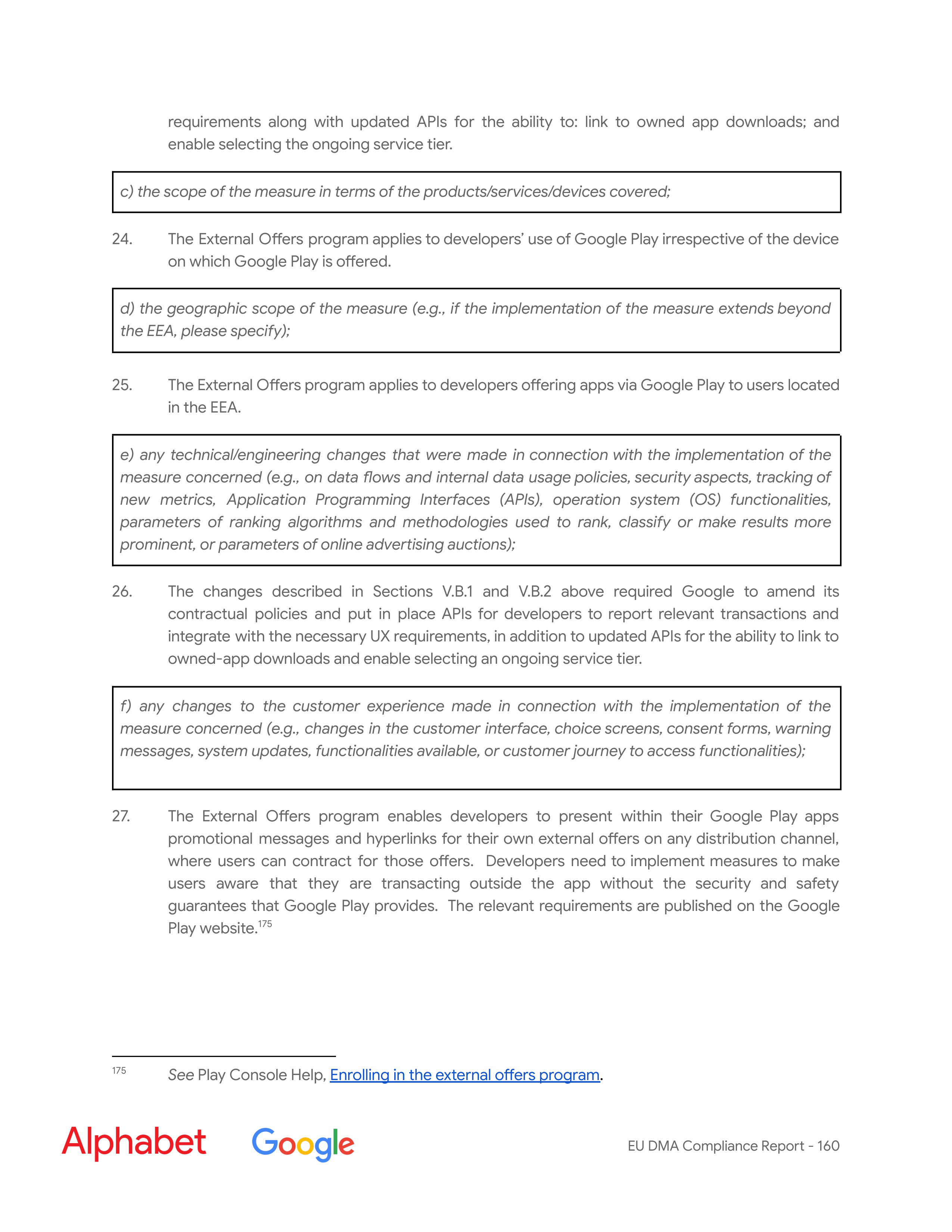 Alphabet DMA Compliance Report — page 161