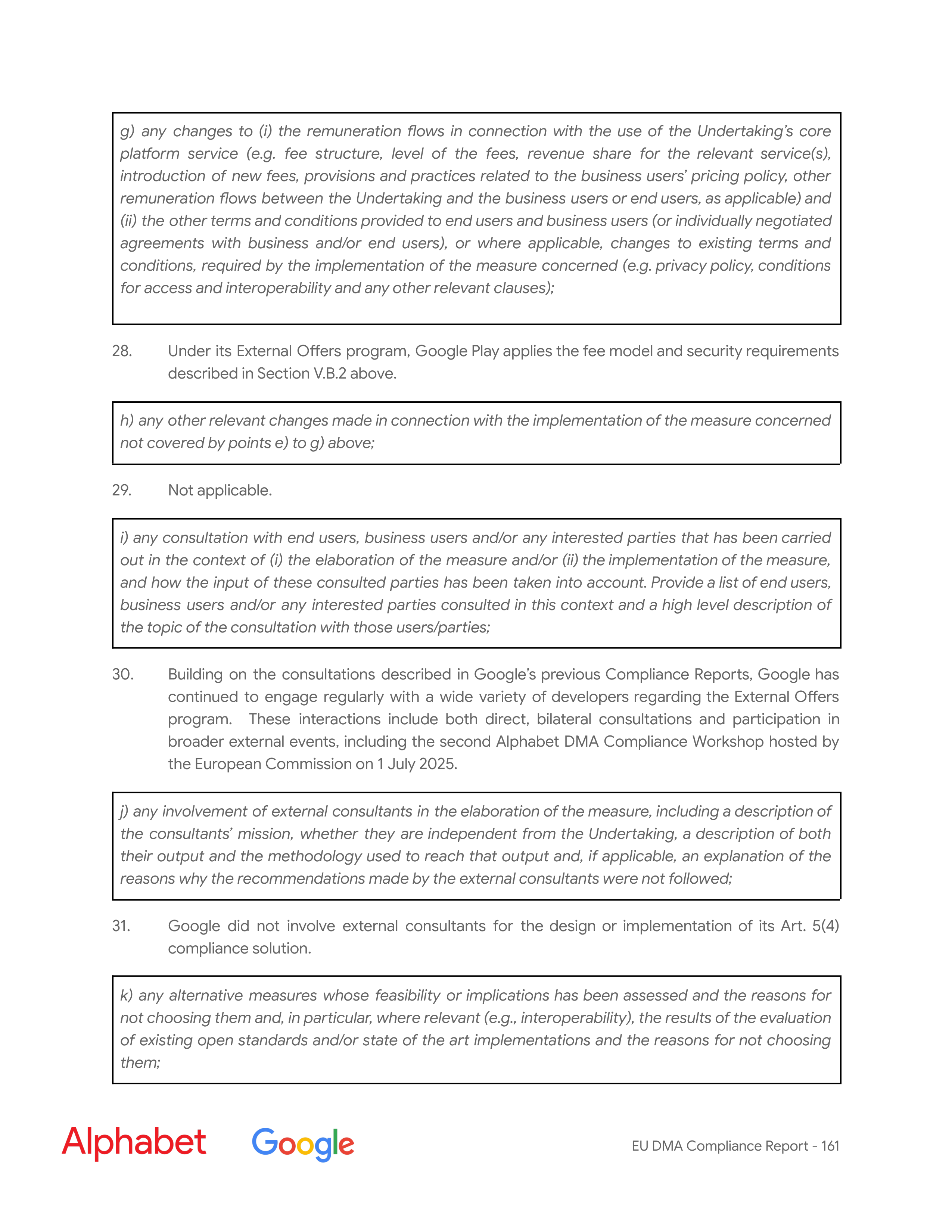 Alphabet DMA Compliance Report — page 162
